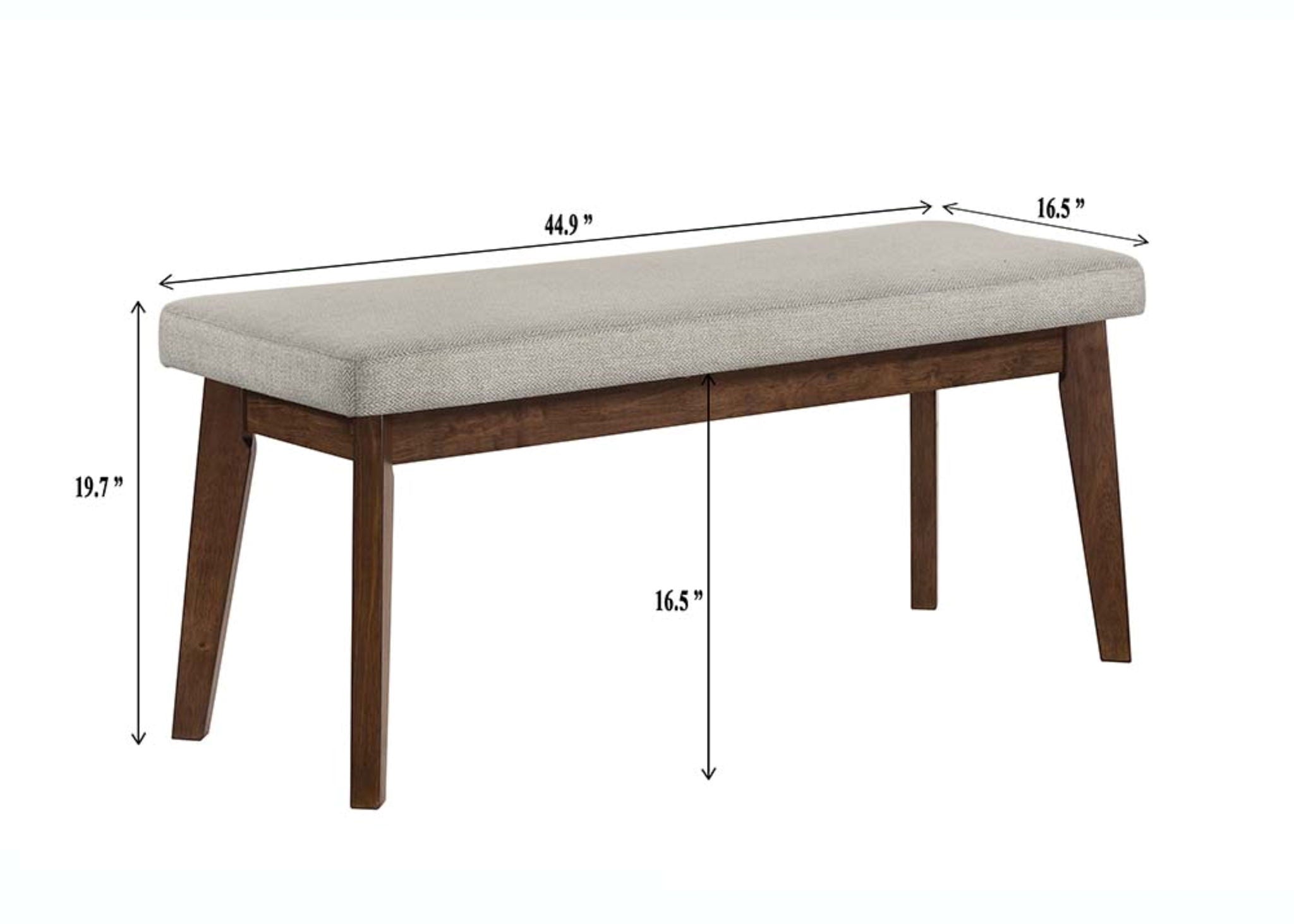 Salerno - Bench - Gray / Brown - Urban Living Furniture (Los Angeles, CA)