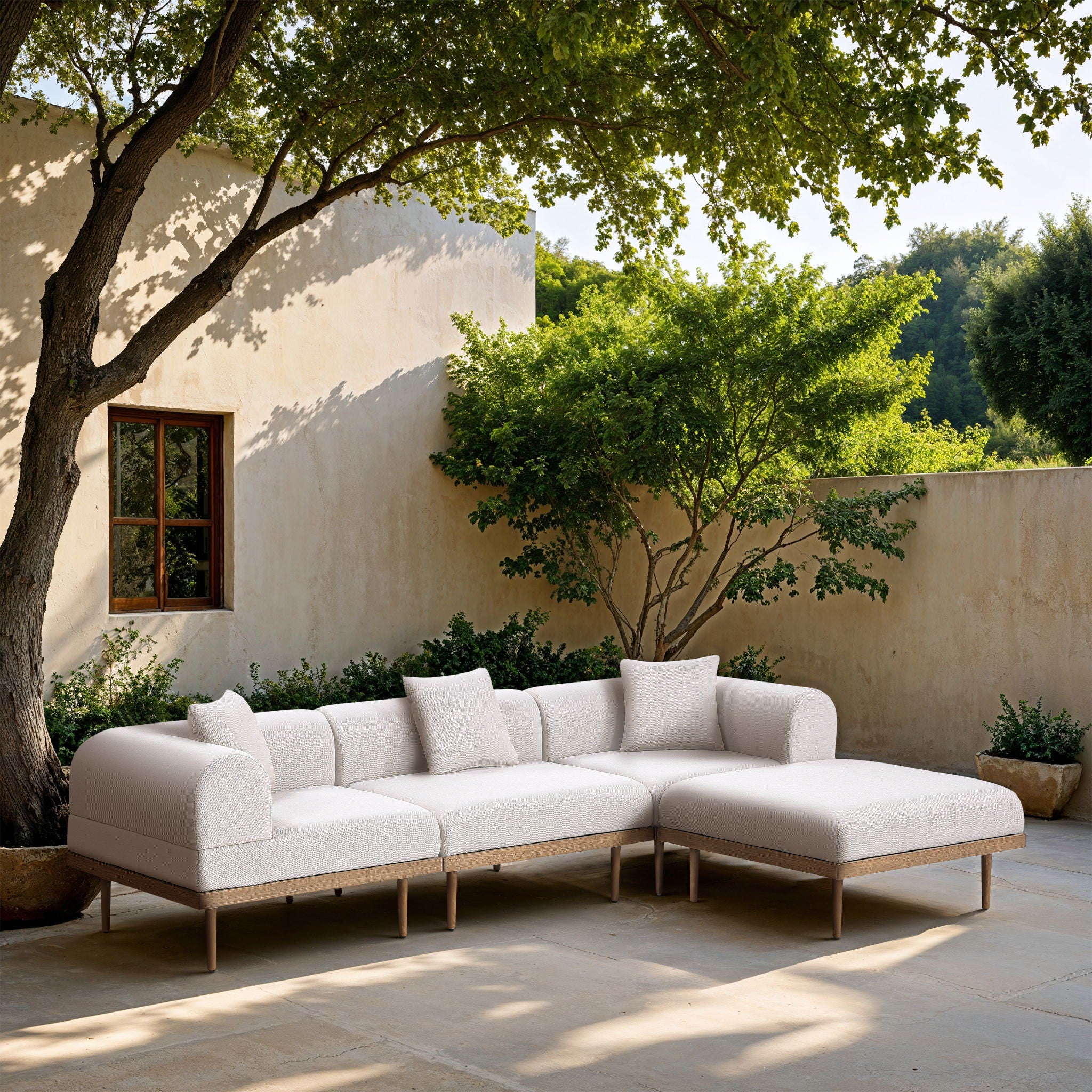 Laguna - 4 Piece 106.5" Upholstered Outdoor Patio Modular Sectional - Urban Living Furniture (Los Angeles, CA)