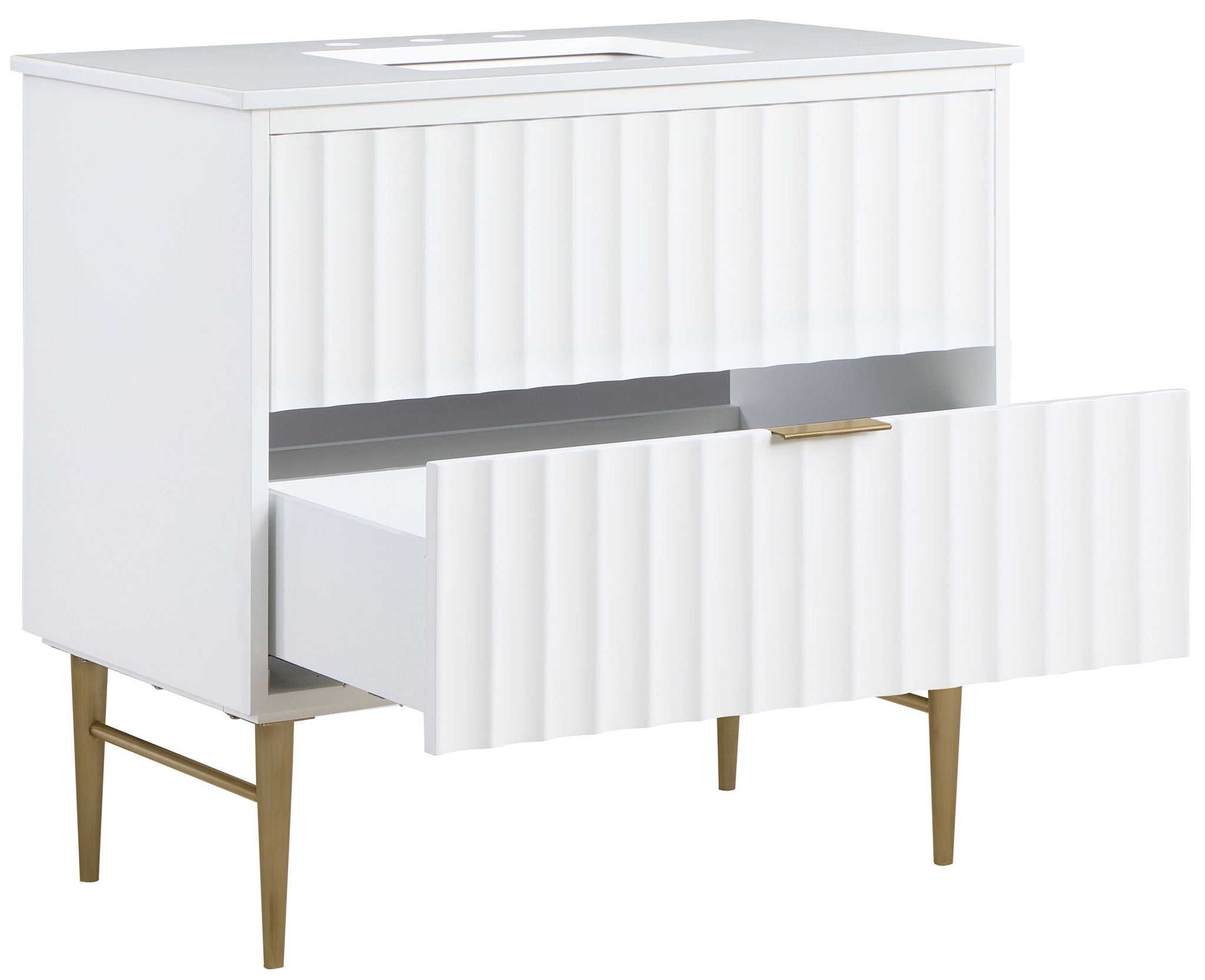 Modernist - Bathroom Vanity With Gold Legs - Urban Living Furniture (Los Angeles, CA)