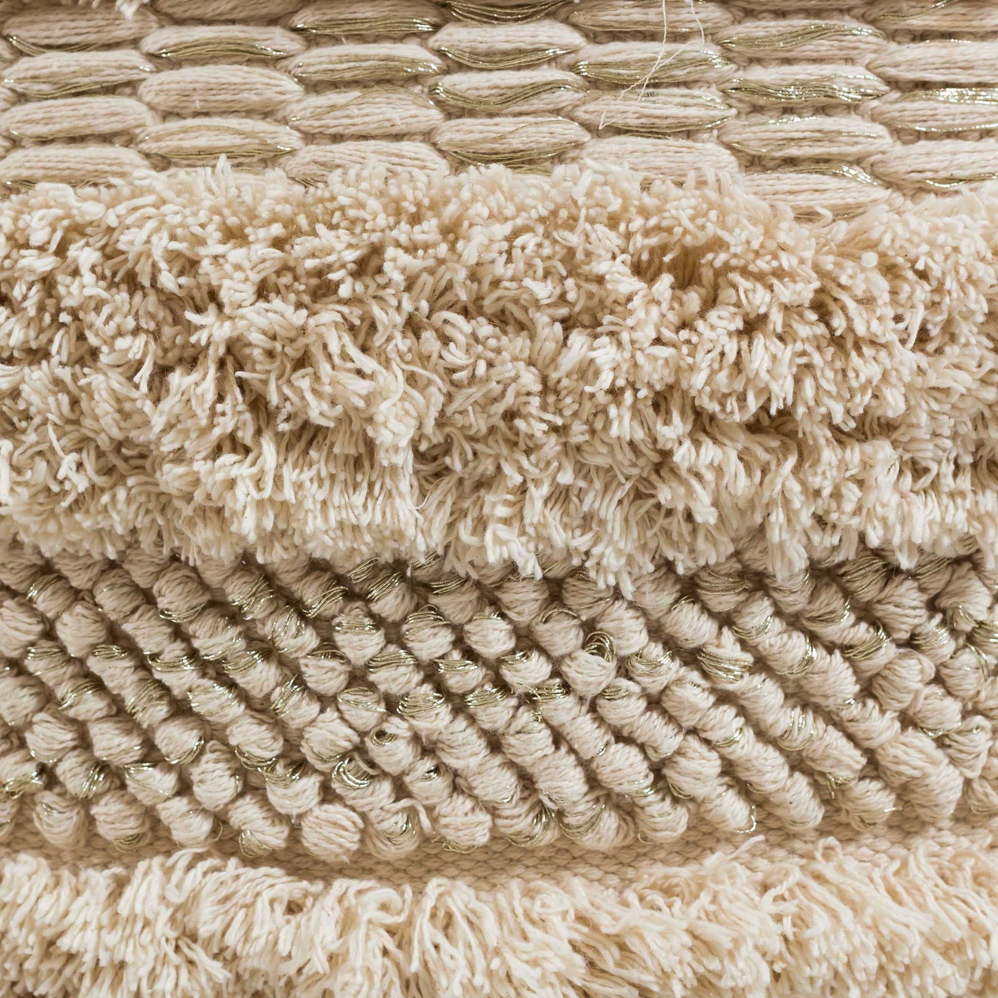 Yorba - Cotton Pouf - Beige - Urban Living Furniture (Los Angeles, CA)