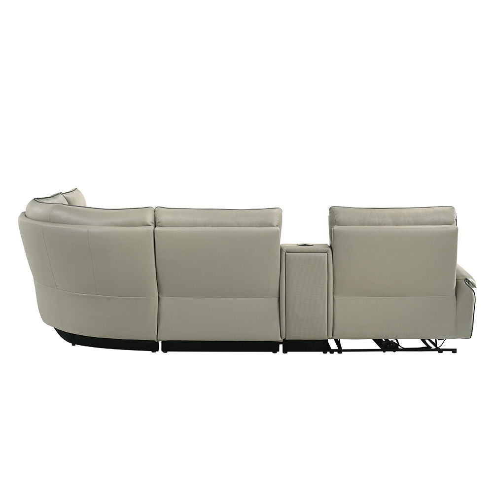 Jayke - Power Motion Sectional Sofa - Light Gray Top Grain Leather Match - Urban Living Furniture (Los Angeles, CA)