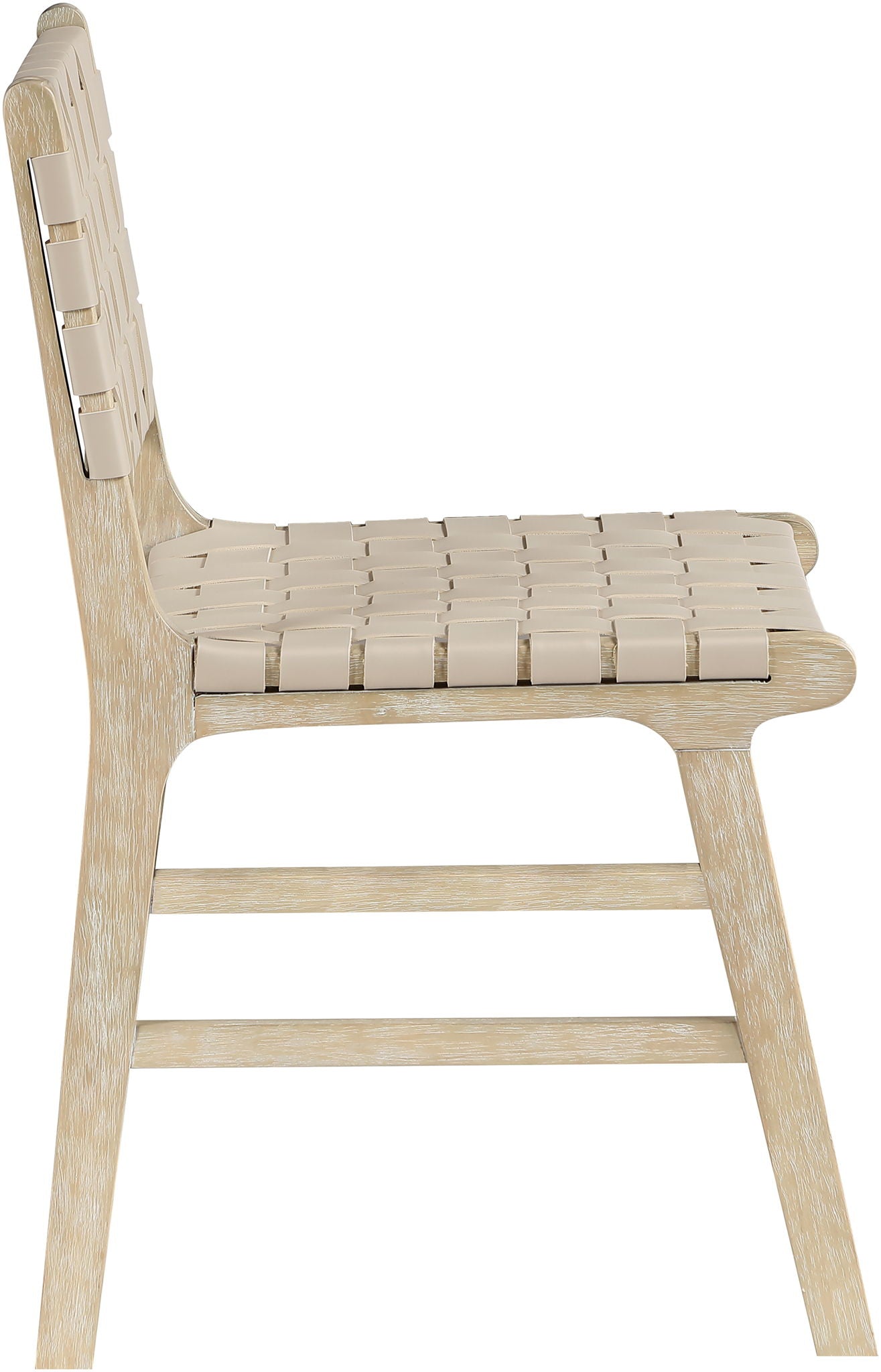 Entwine - Vegan Leather Upholstered Dining Chair - Painted Natural - Urban Living Furniture (Los Angeles, CA)