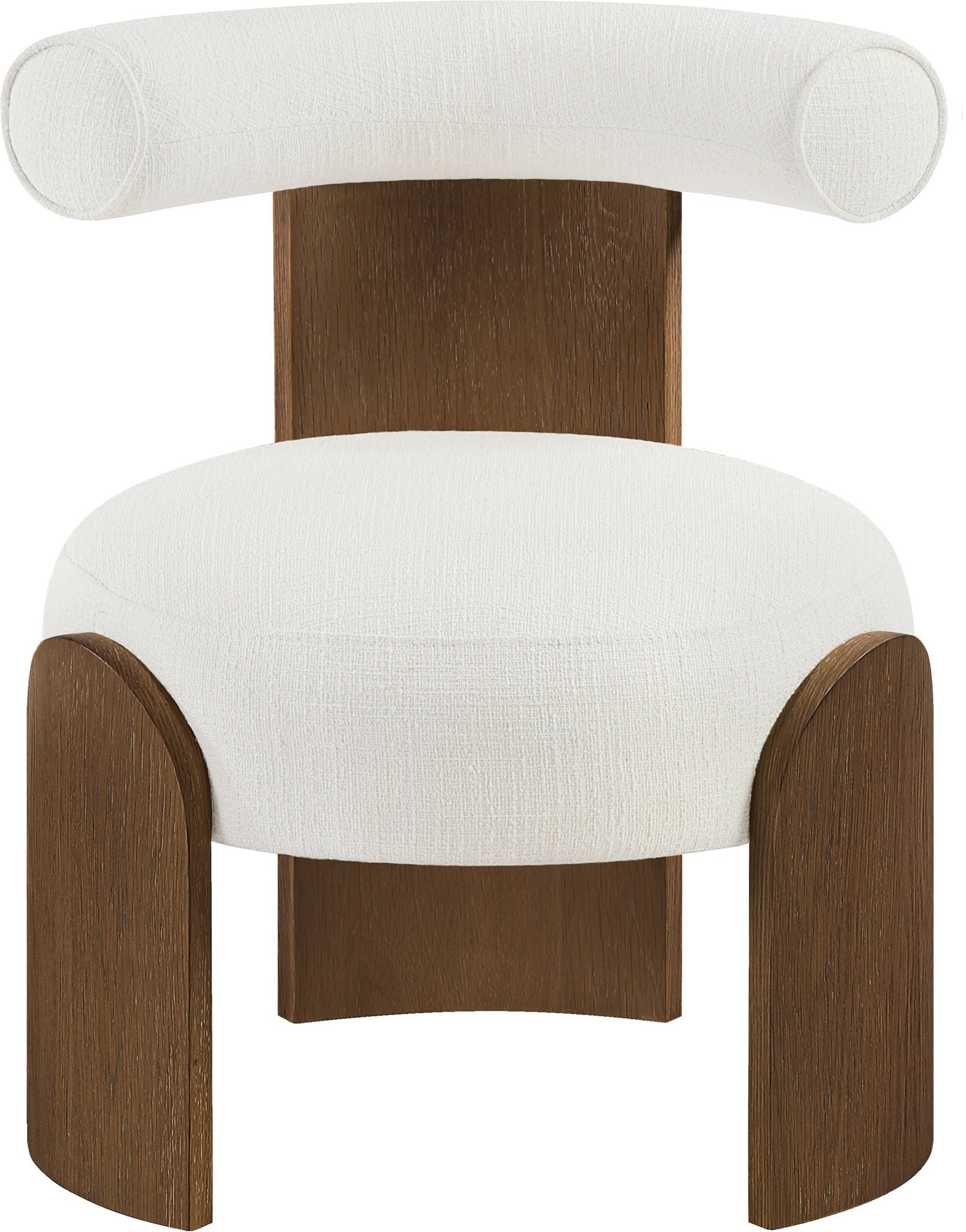 Calder - Linen Textured Fabric Upholstered Accent Chair - Painted Brown Base - Urban Living Furniture (Los Angeles, CA)