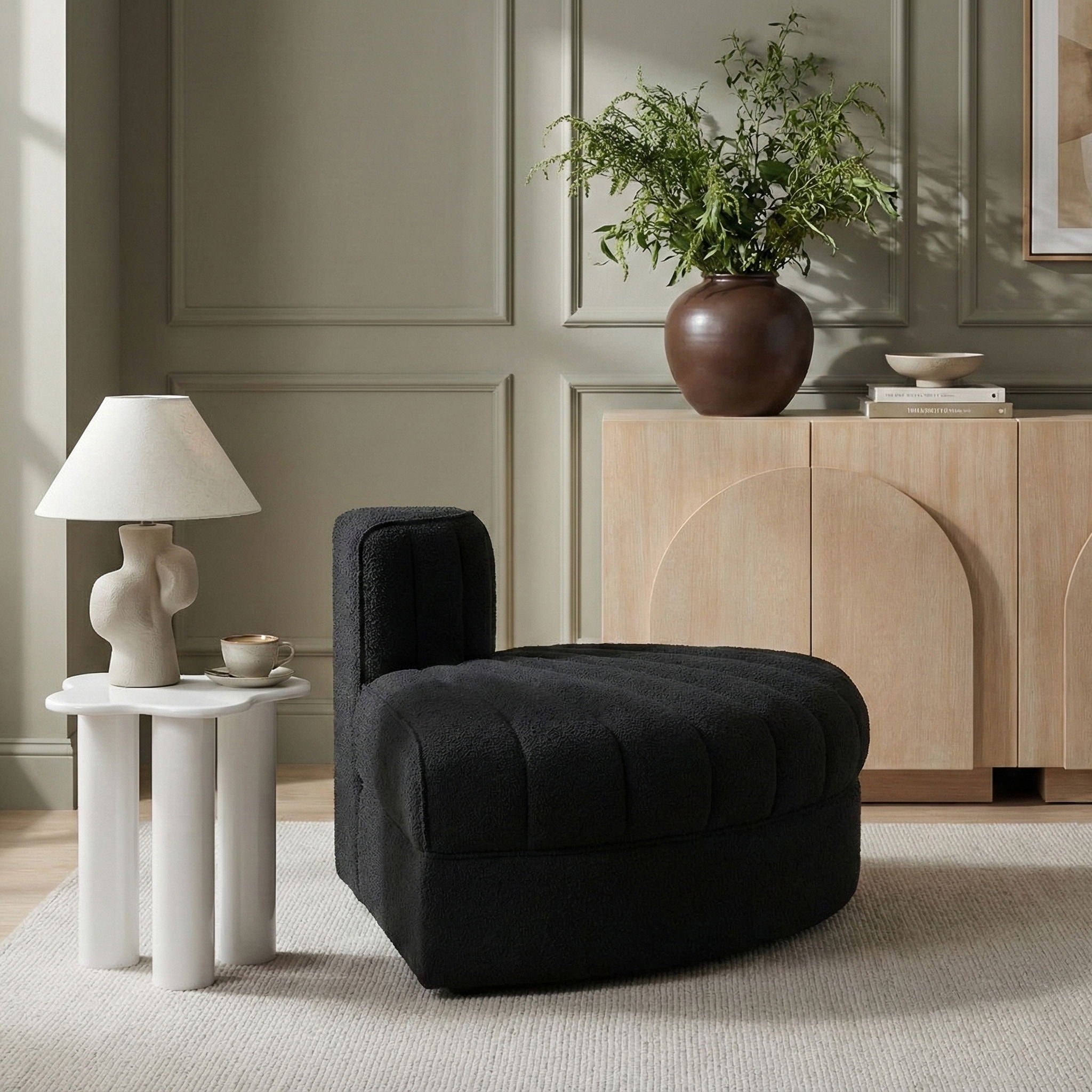 Rummi - Velvet Performance Fabric Upholstered Modular Chair - Urban Living Furniture (Los Angeles, CA)