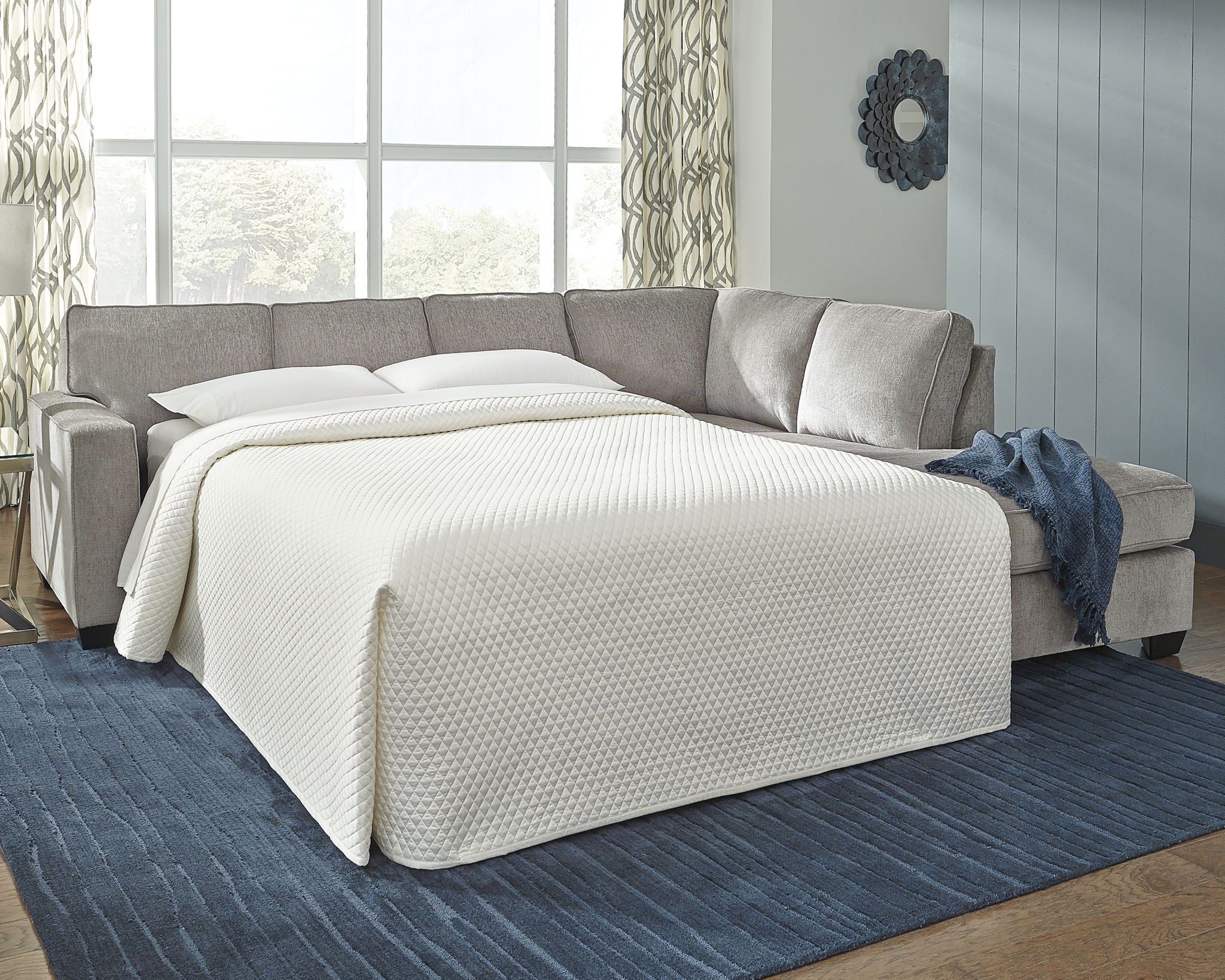 Altari - Right Arm Facing Corner Chaise With Sleeper 2 Pc Sectional - Alloy - Urban Living Furniture (Los Angeles, CA)