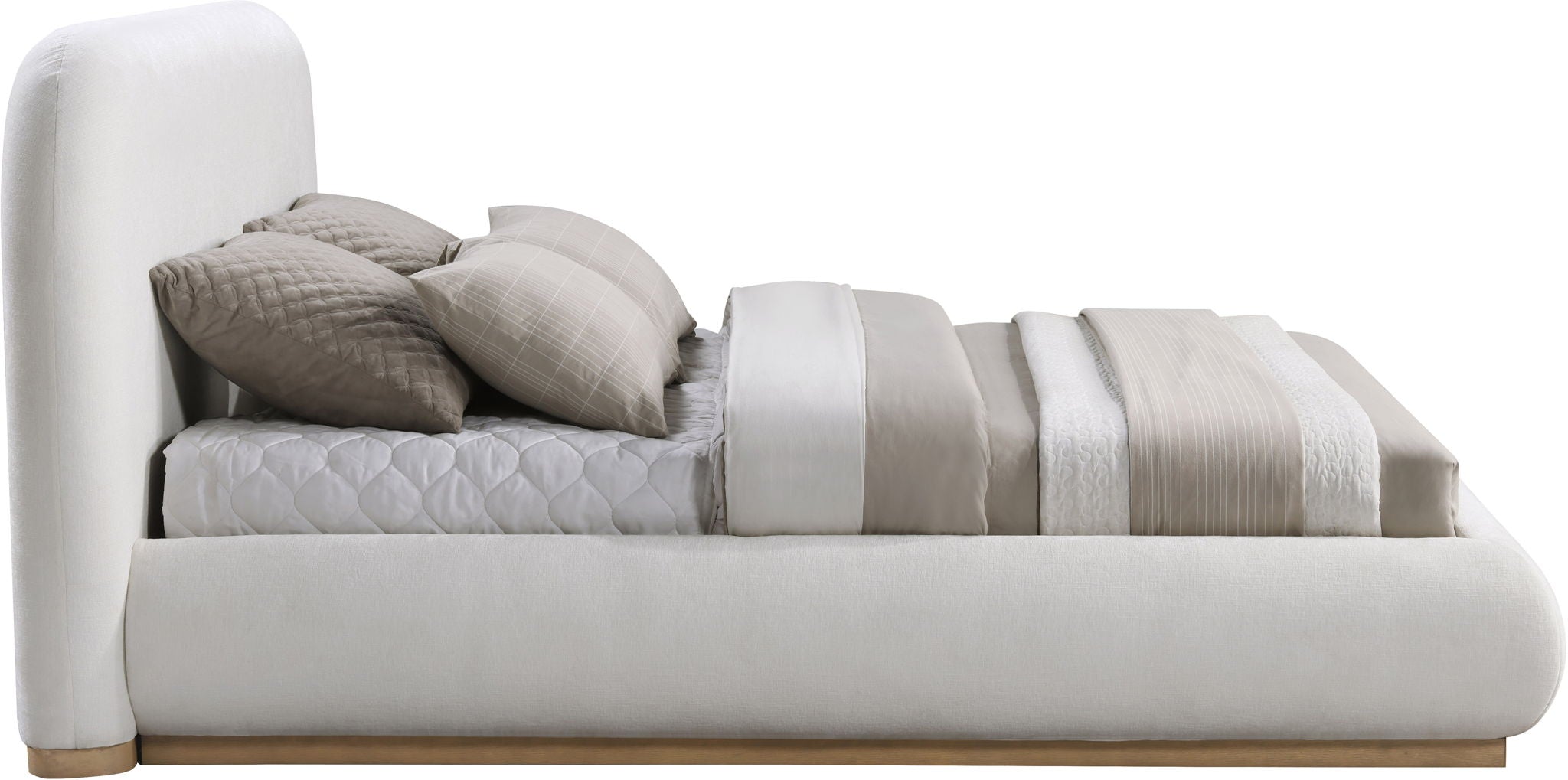 Vaughn - Chenille Bed With Natural Base - Urban Living Furniture (Los Angeles, CA)