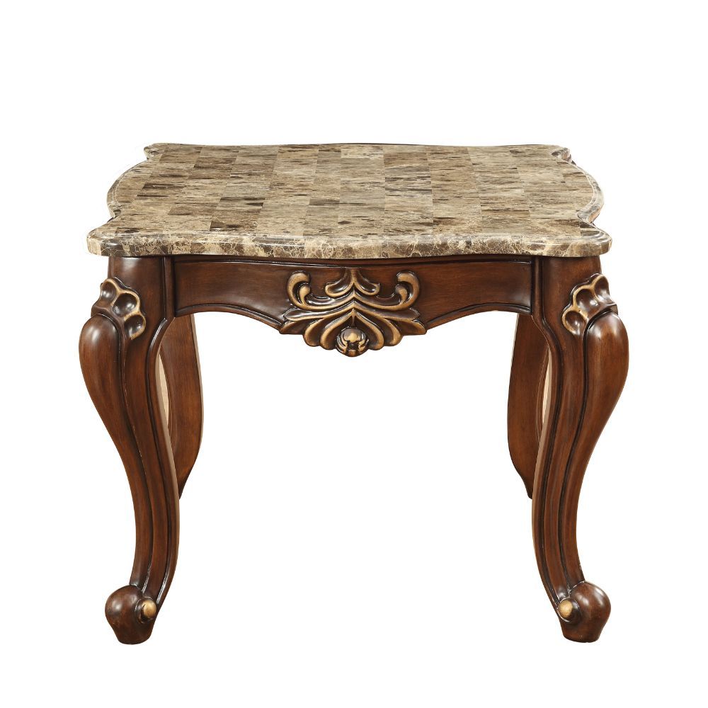 Shalisa - End Table - Marble Top & Walnut - Urban Living Furniture (Los Angeles, CA)