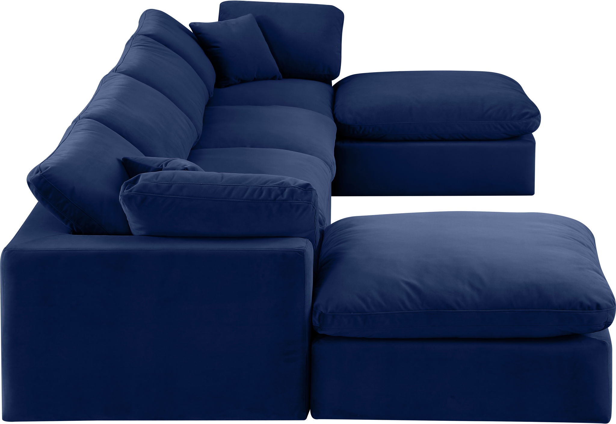Comfy - 6 Piece Velvet Modular Double Chaise Sectional - Urban Living Furniture (Los Angeles, CA)