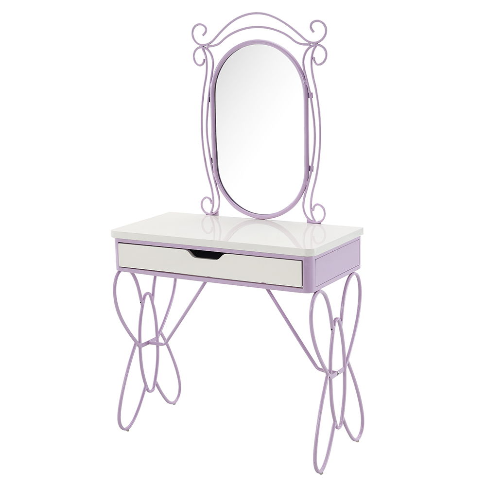 Priya II - Vanity Set - White & Light Purple - Urban Living Furniture (Los Angeles, CA)