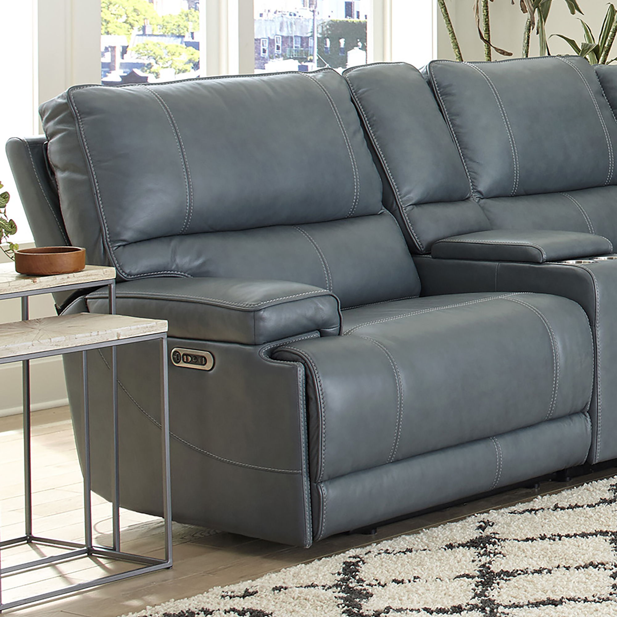 Whitman - Powered by Freemotion Power Cordless Left Arm Facing Recliner - Verona Azure - Urban Living Furniture (Los Angeles, CA)