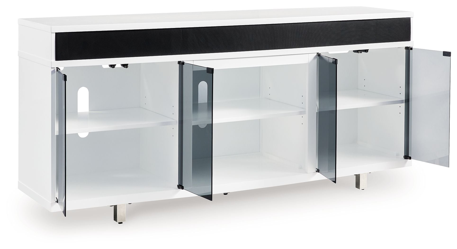 Gardoni - White / Black - XL TV Stand With Fireplace Option - Urban Living Furniture (Los Angeles, CA)