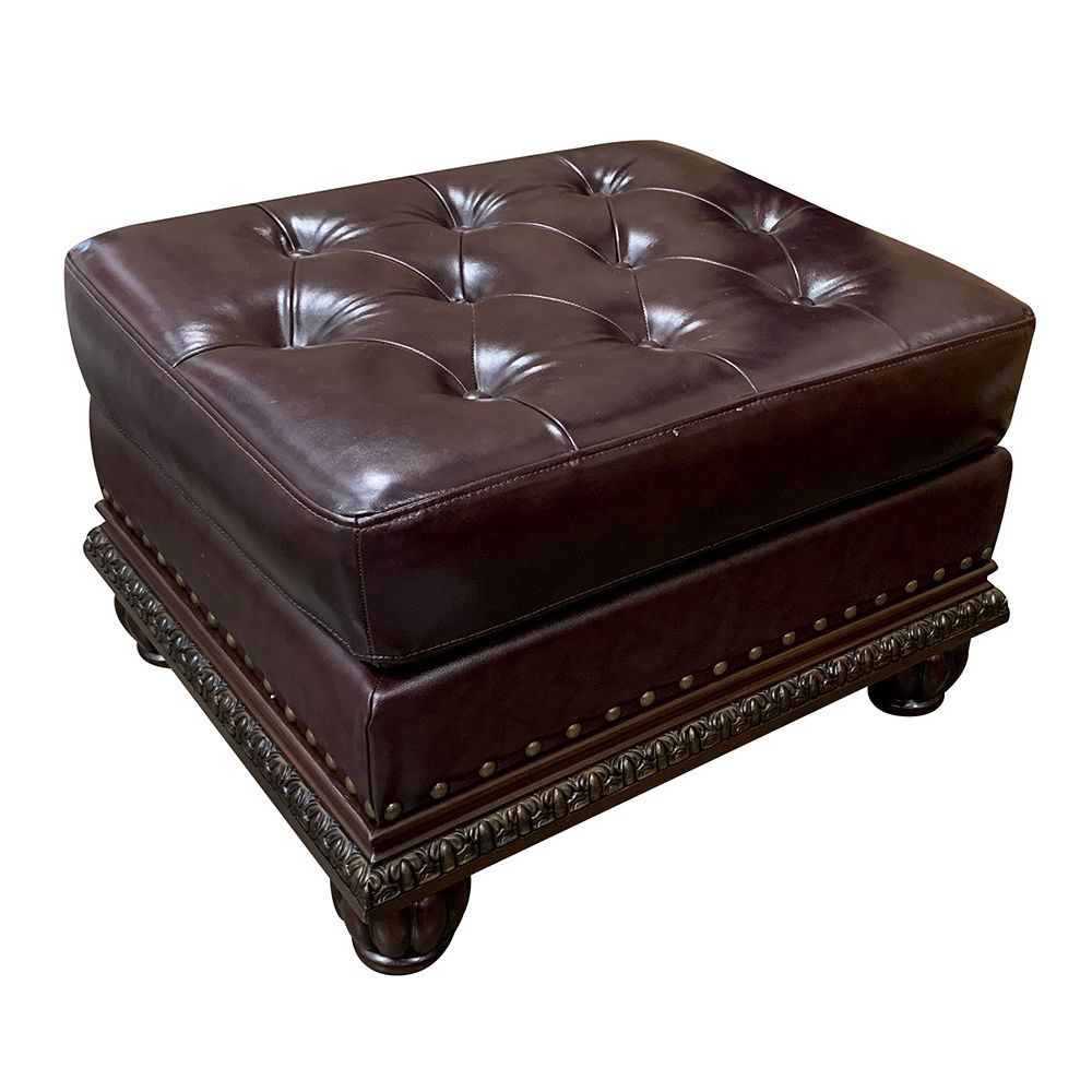 Anondale - Ottoman - Espresso Top Grain Leather Match & Cherry - Urban Living Furniture (Los Angeles, CA)