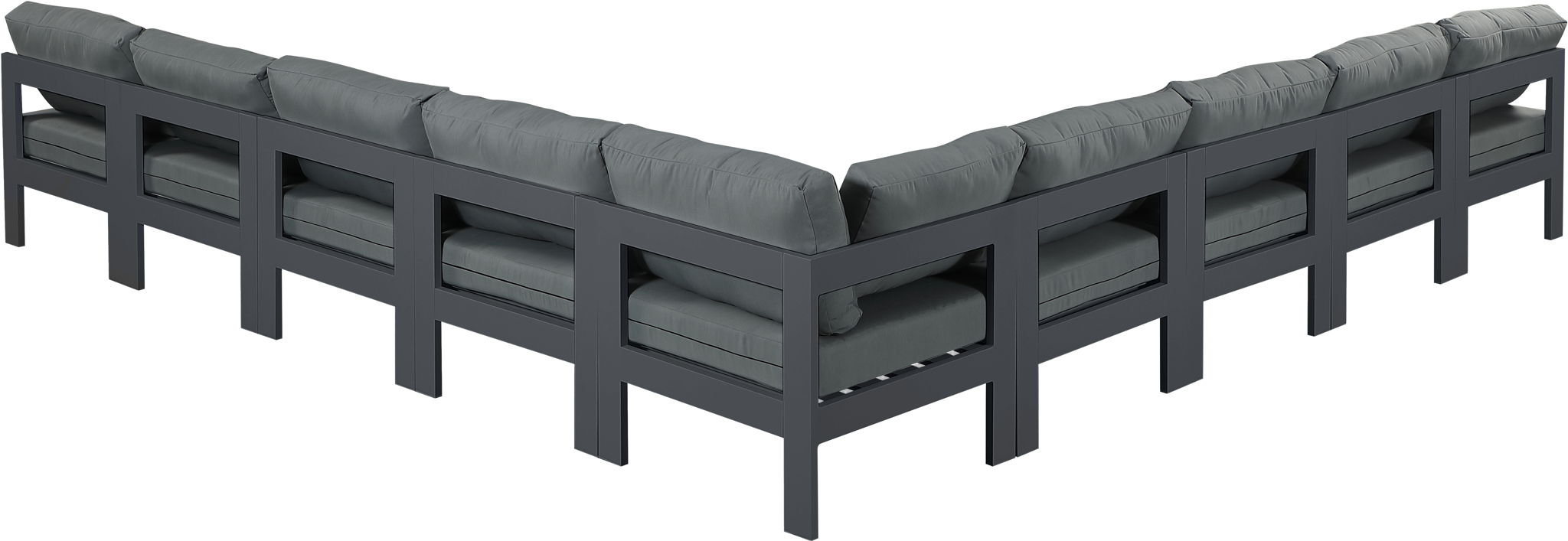 Nizuc - Outdoor Patio 9 Piece Modular Sectional With Gray Frame - Urban Living Furniture (Los Angeles, CA)