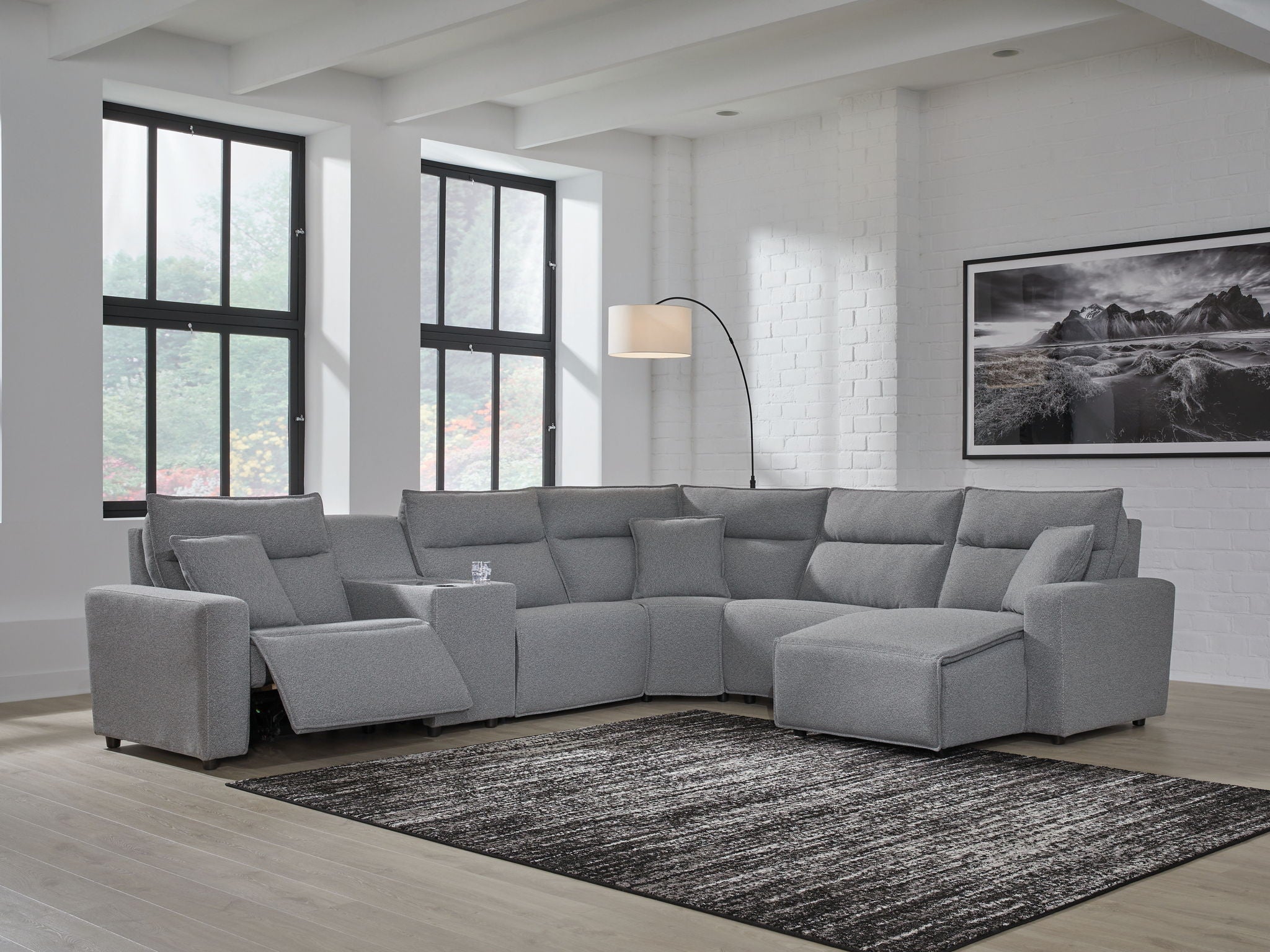 ModMax II - Salt And Pepper - Reclining Sectional - Urban Living Furniture (Los Angeles, CA)