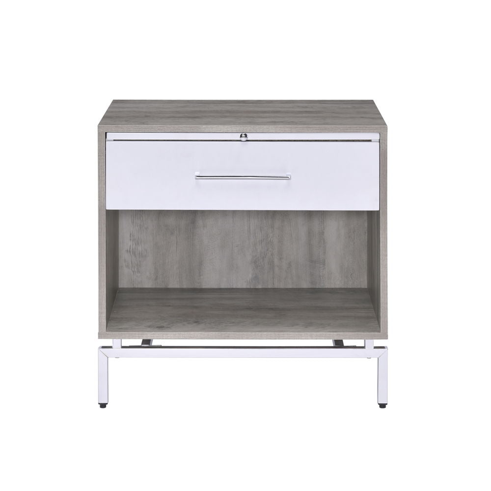 Cistus - Accent Table - Weathered Gray Oak & White - Urban Living Furniture (Los Angeles, CA)