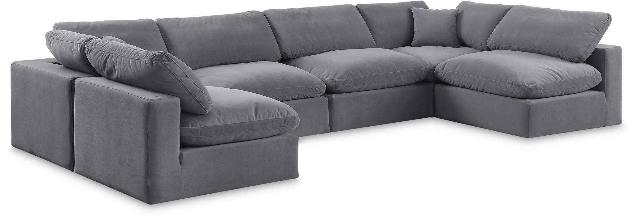 Comfy - 6 Piece Velvet Modular Armless Sectional - Urban Living Furniture (Los Angeles, CA)