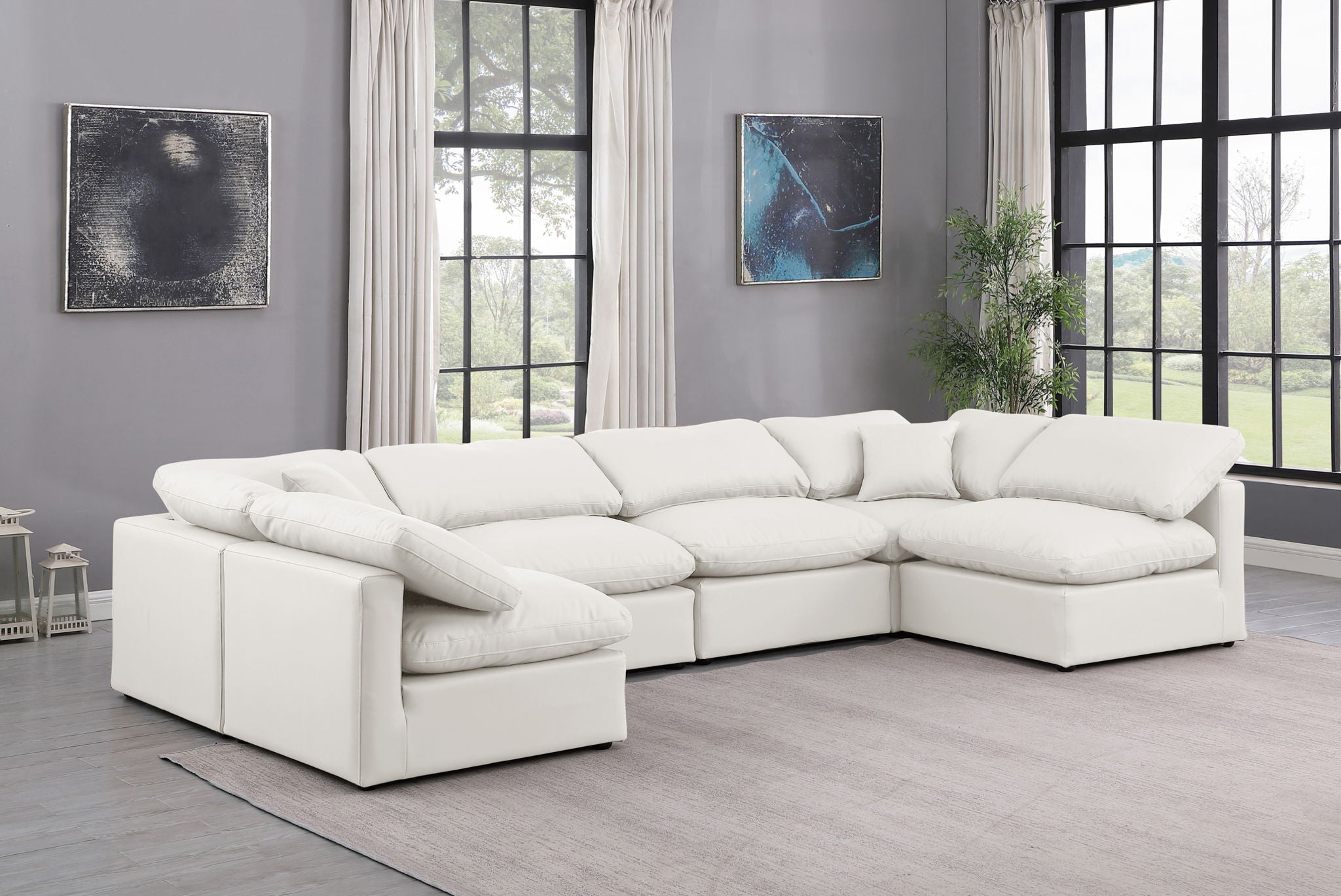 Indulge - Faux Leather 6 Piece Modular U-Shaped Sectional - Urban Living Furniture (Los Angeles, CA)
