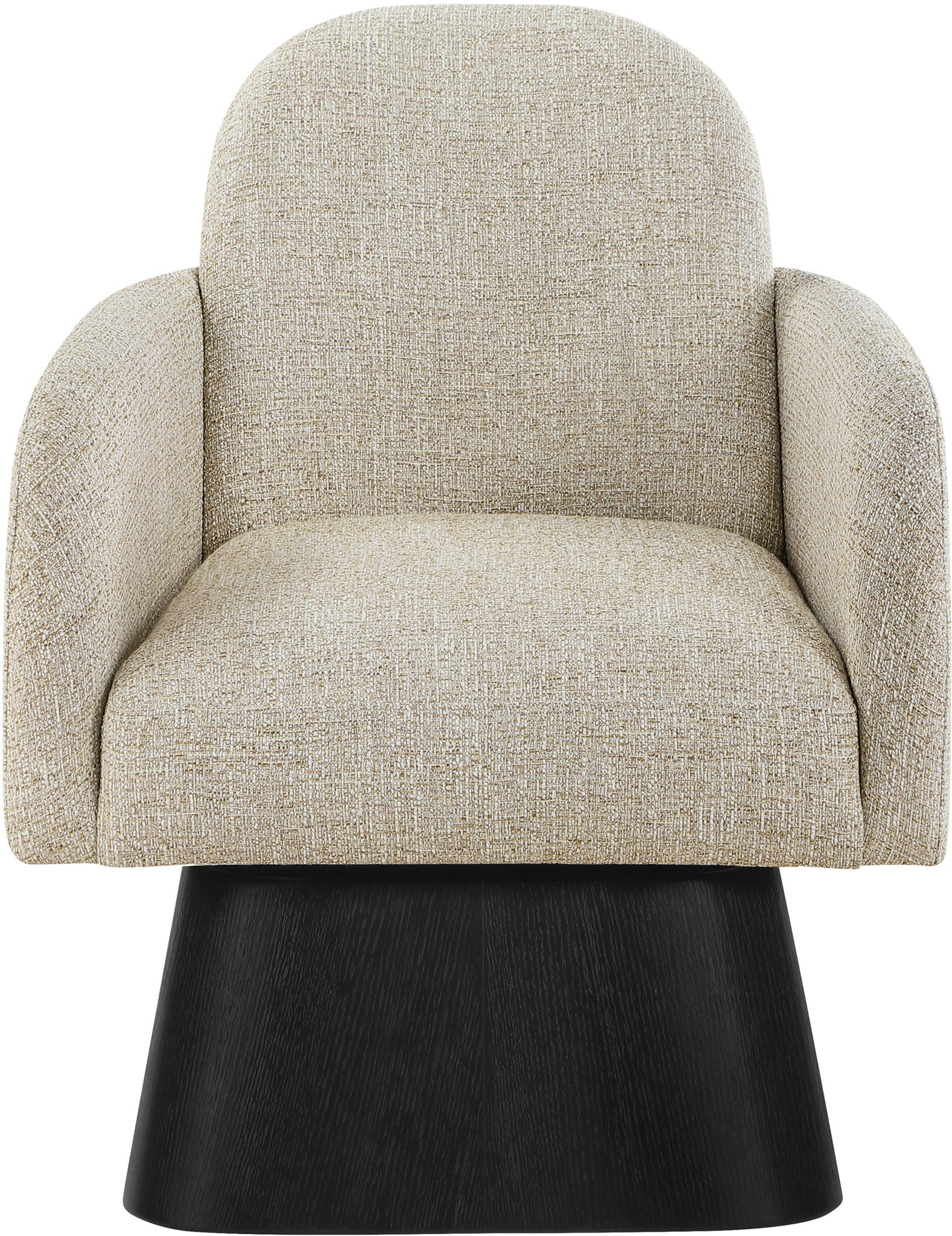 Marlowe - Linen Textured Fabric Upholstered Swivel Accent Chair - Stained Black - Urban Living Furniture (Los Angeles, CA)