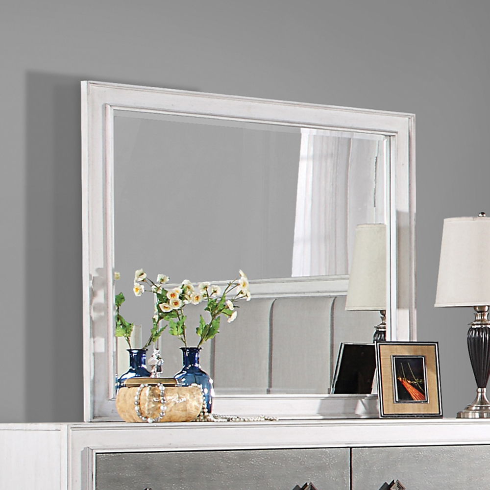 Katia - Mirror - Rustic Gray & Weathered White - Urban Living Furniture (Los Angeles, CA)