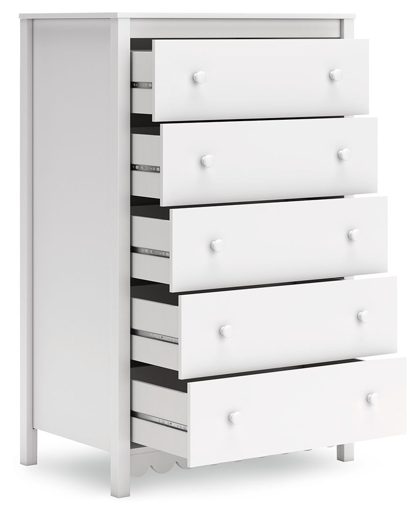 Hallityn - White - Five Drawer Chest - Urban Living Furniture (Los Angeles, CA)