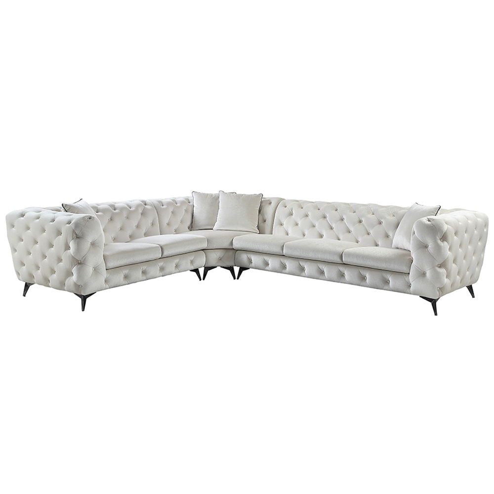 Atronia - Sectional Sofa With 4 Pillows - Beige Fabric - Urban Living Furniture (Los Angeles, CA)