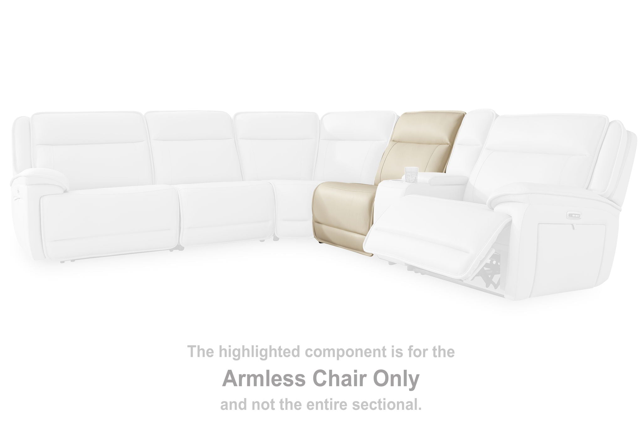 Double Deal - Almond - Armless Chair - Urban Living Furniture (Los Angeles, CA)