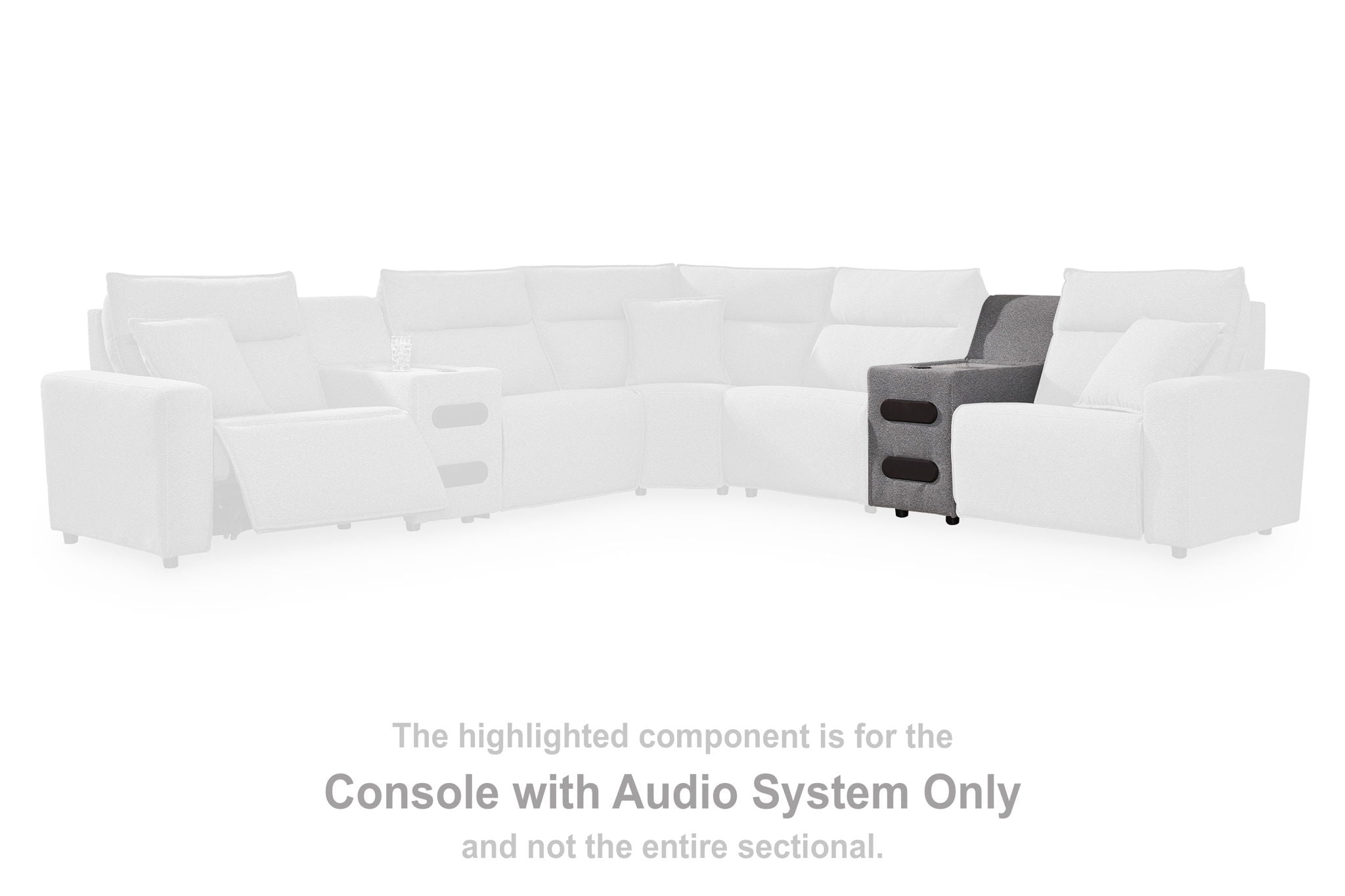 Modmax II - Console With Audio System - Salt And Pepper - Urban Living Furniture (Los Angeles, CA)