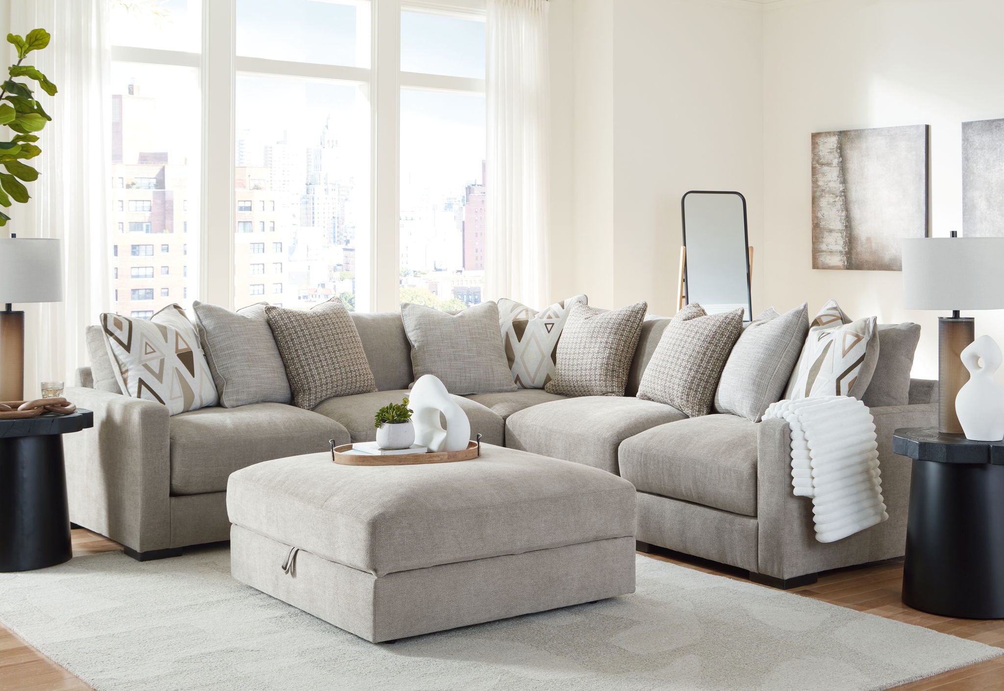 Aslan Court - Sectional With Ottoman Set - Urban Living Furniture (Los Angeles, CA)