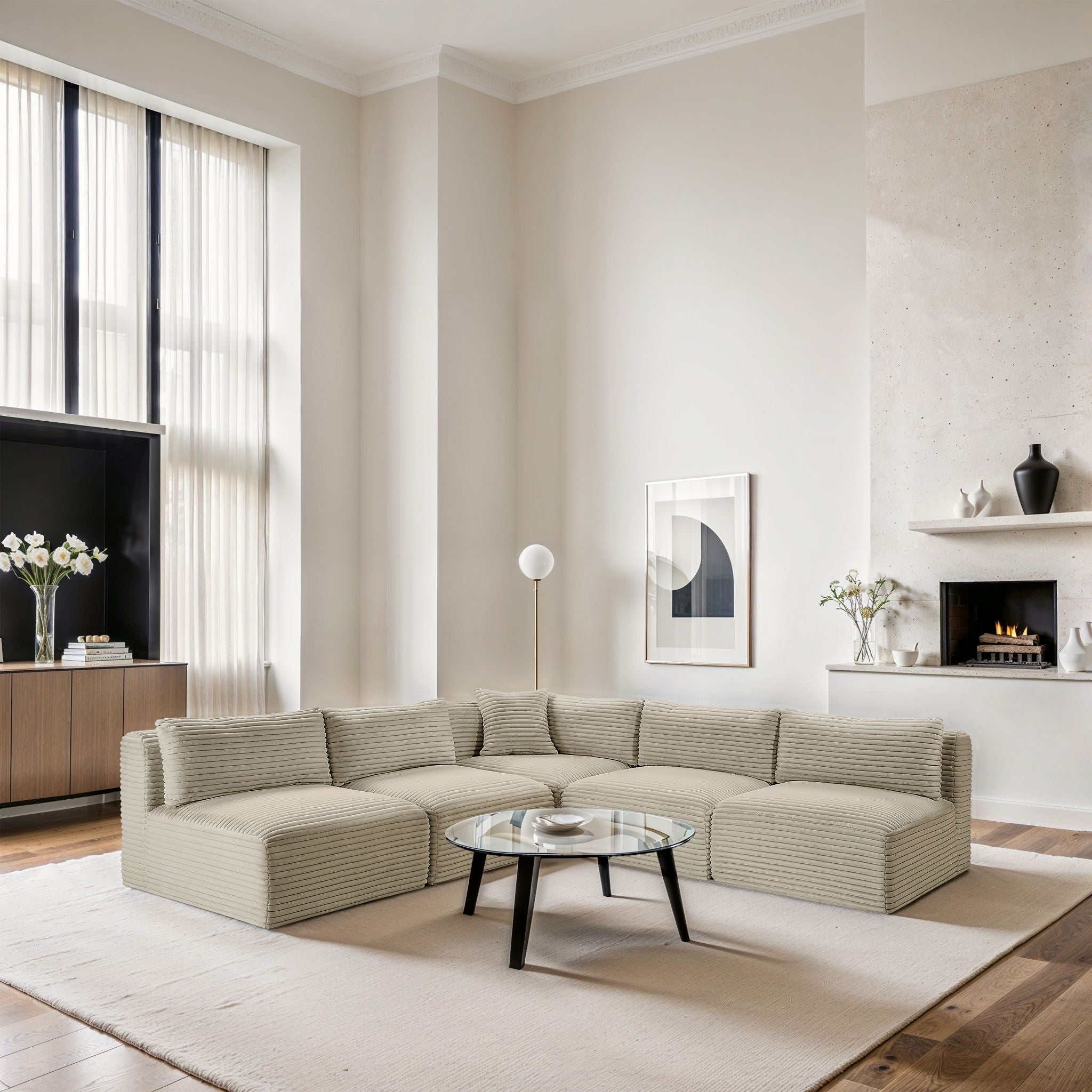 Shaggy - 5 Piece Modular Corner Armless Sectional - Urban Living Furniture (Los Angeles, CA)