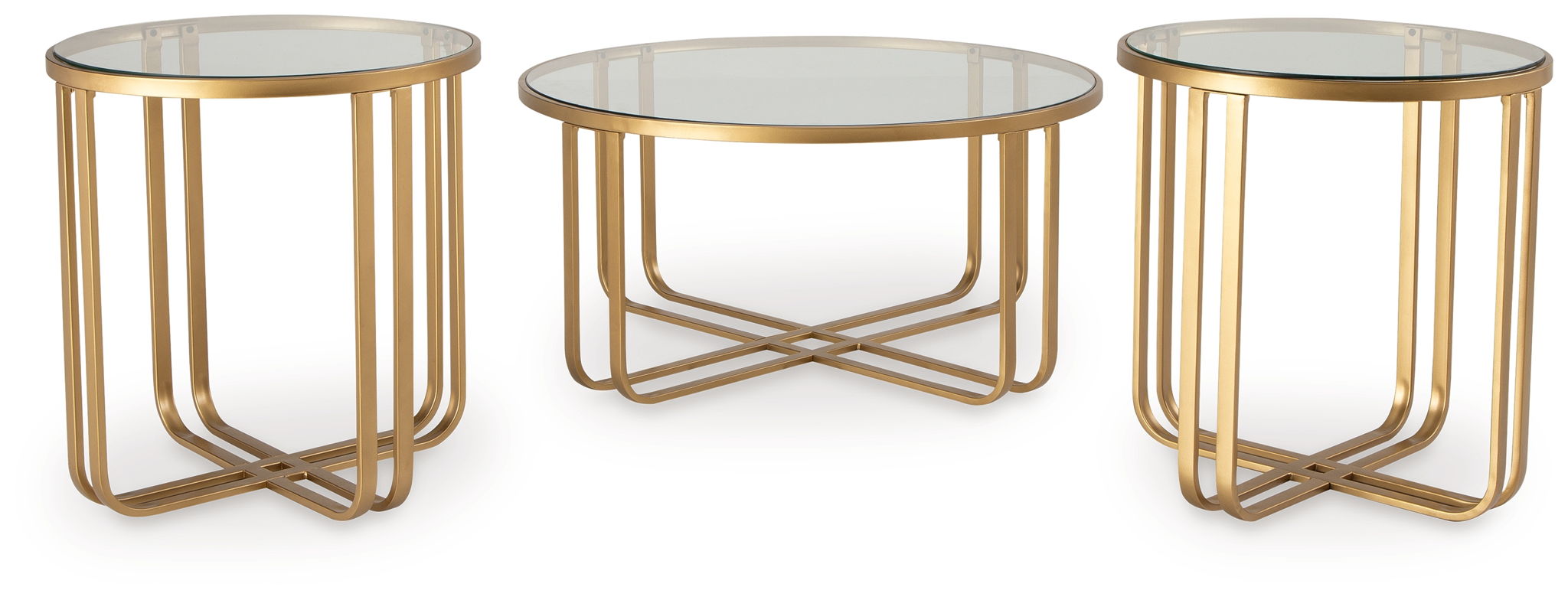 Milloton - Gold - Occasional Table Set (Set of 3) - Urban Living Furniture (Los Angeles, CA)