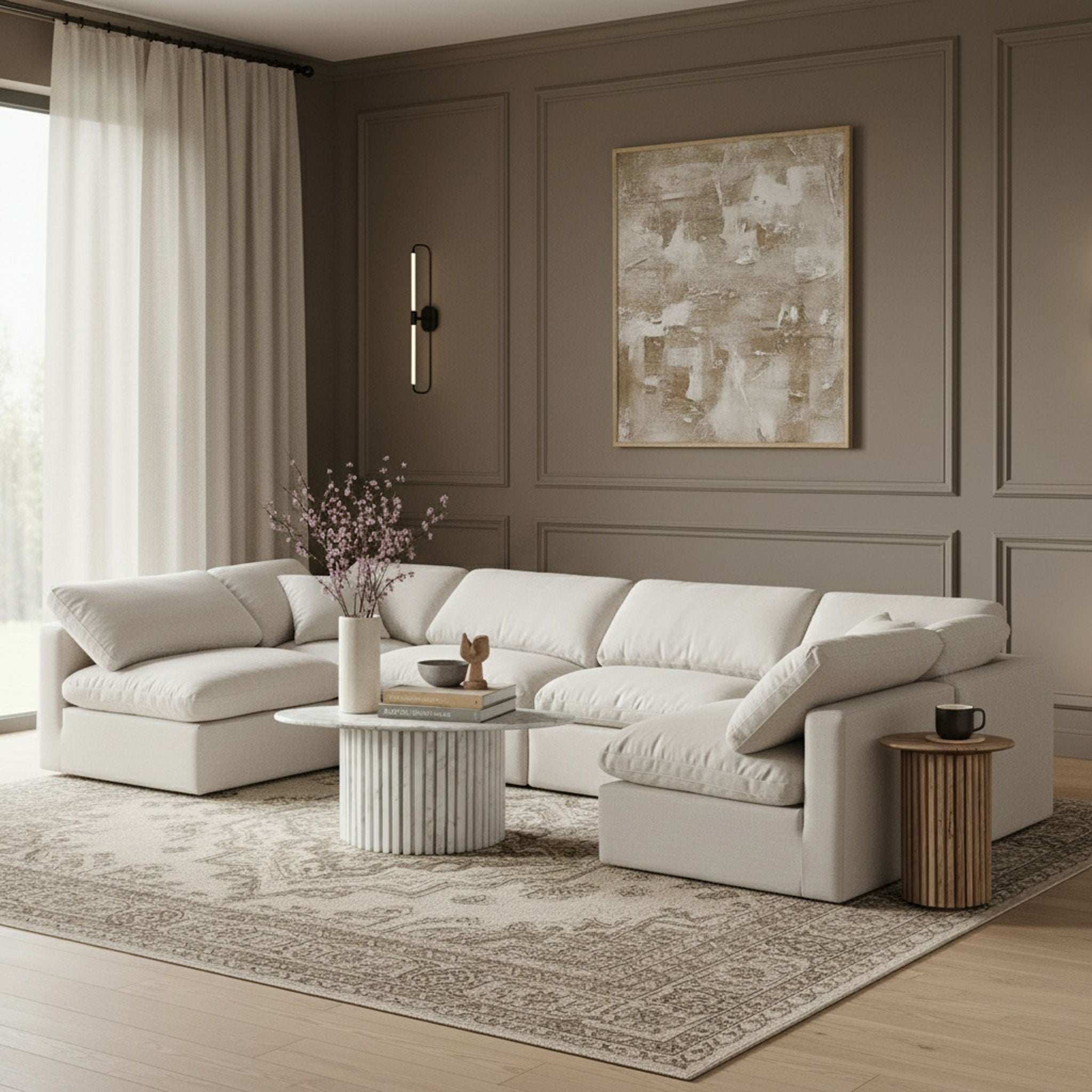 Indulge - Linen 6 Piece Modular U-Shaped Sectional - Urban Living Furniture (Los Angeles, CA)