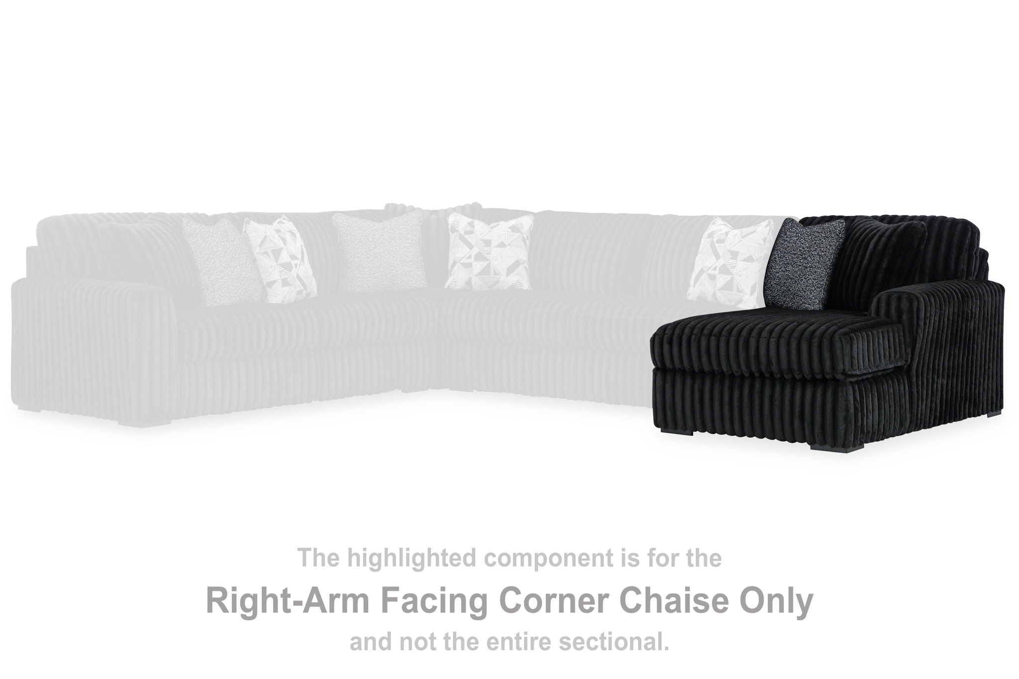 Midnight-Madness - Onyx - Raf Corner Chaise - Urban Living Furniture (Los Angeles, CA)