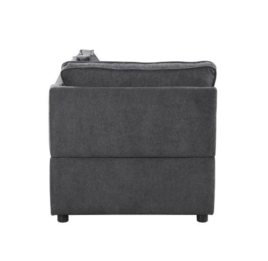 Silvester - Modular Wedge With Pillow - Gray Fabric - Urban Living Furniture (Los Angeles, CA)