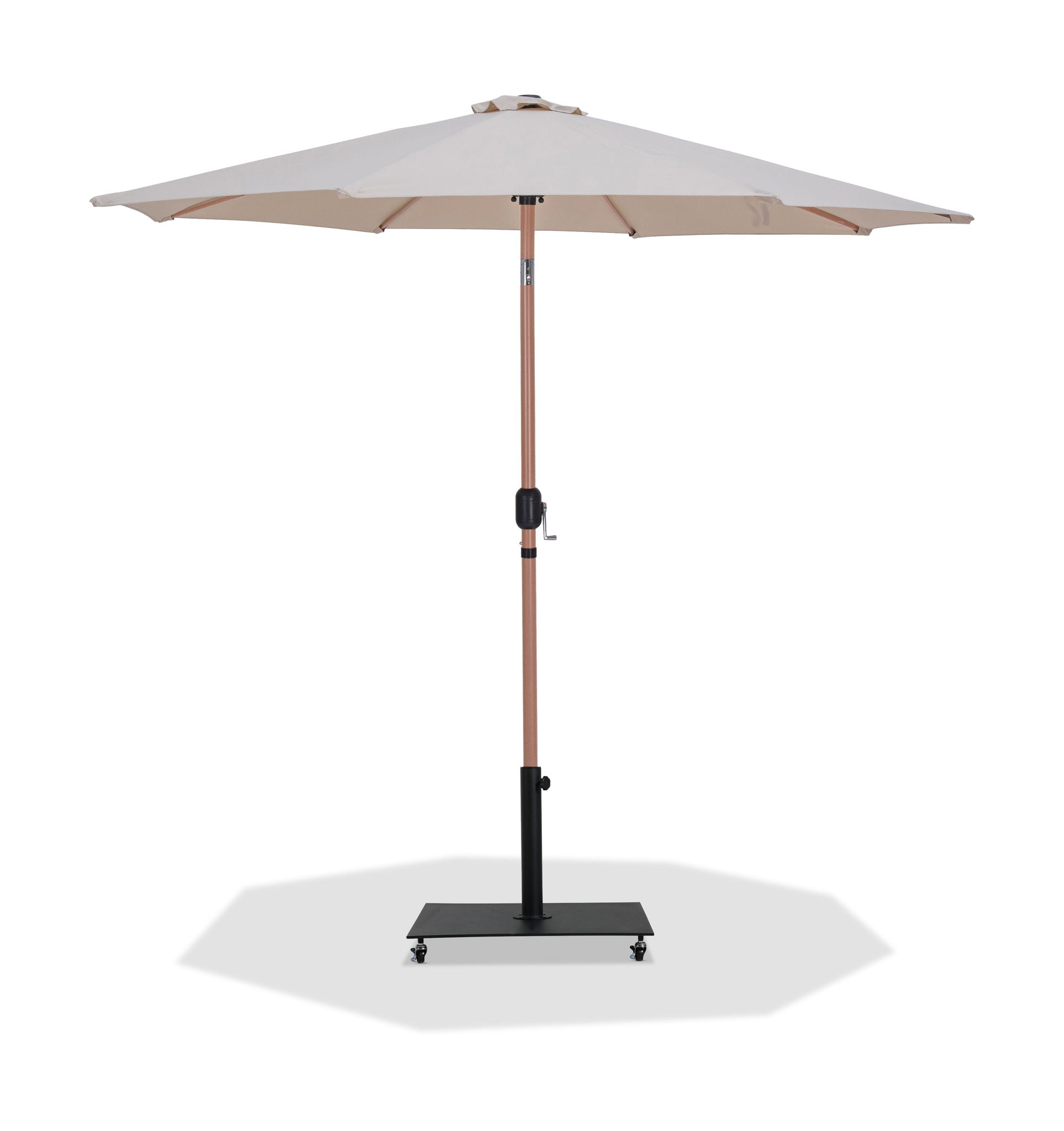 Fiji - Aluminum Patio Umbrella With Square Black And Teak Base - Urban Living Furniture (Los Angeles, CA)