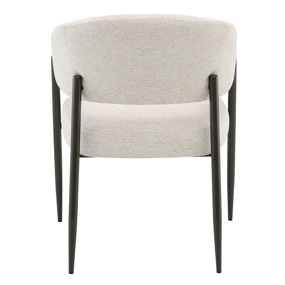 Jirina - Chenille Arm Chair With Metal Legs (Set of 2) - Beige & Black - Urban Living Furniture (Los Angeles, CA)