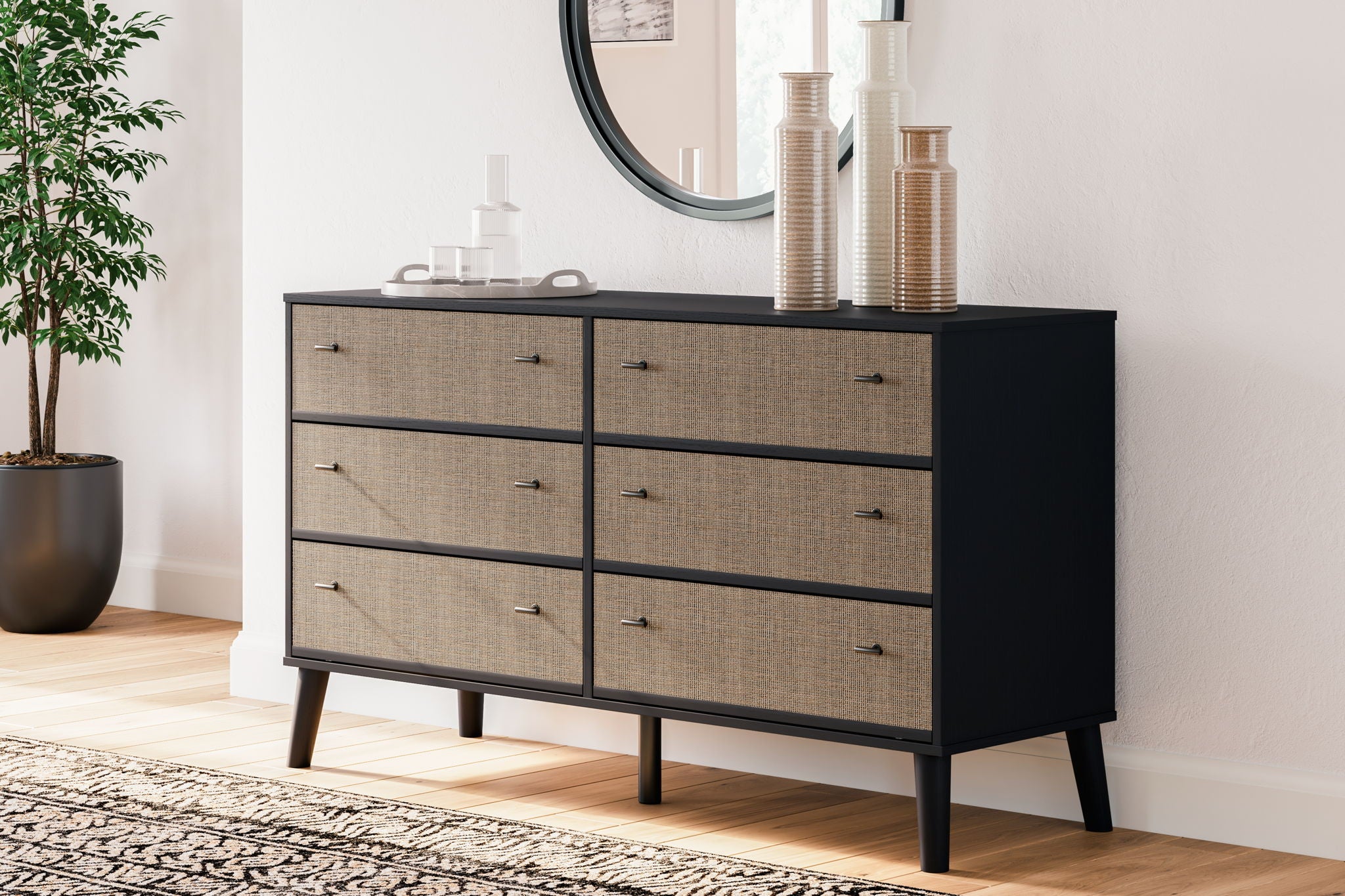 Charlang - Black / Gray - Six Drawer Dresser - Urban Living Furniture (Los Angeles, CA)