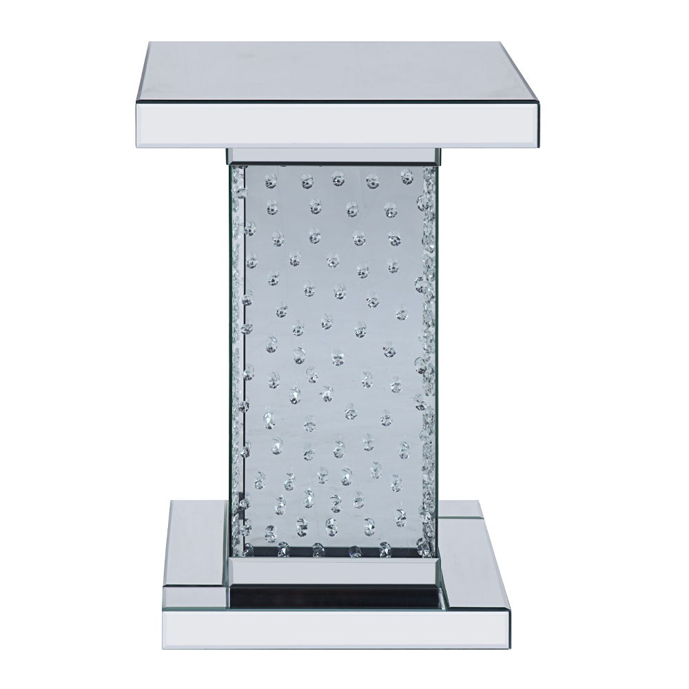 Nysa - 26" End Table - Mirrored & Faux Crystals - Urban Living Furniture (Los Angeles, CA)
