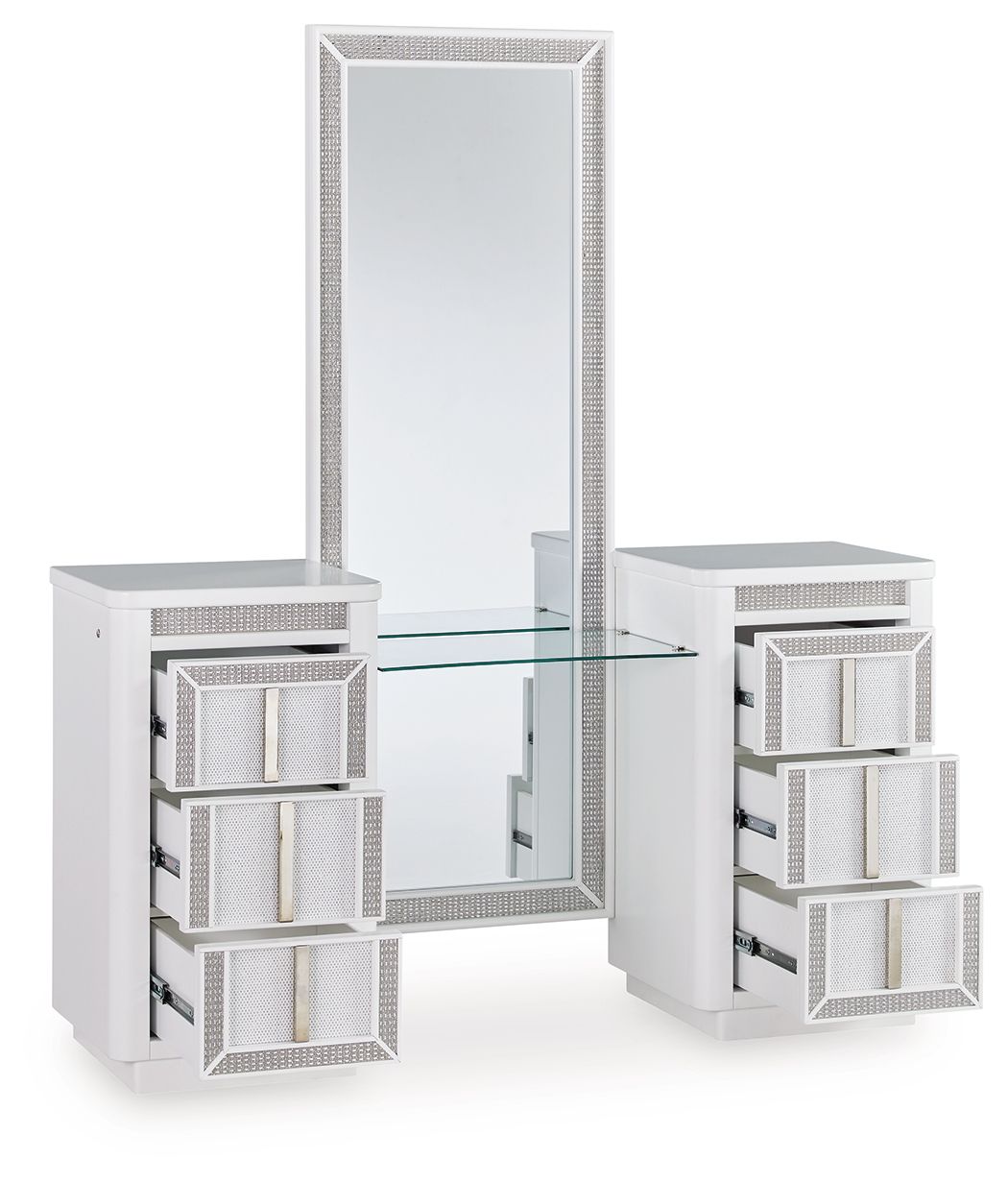 Chalanna - White - Vanity With Mirror - Urban Living Furniture (Los Angeles, CA)