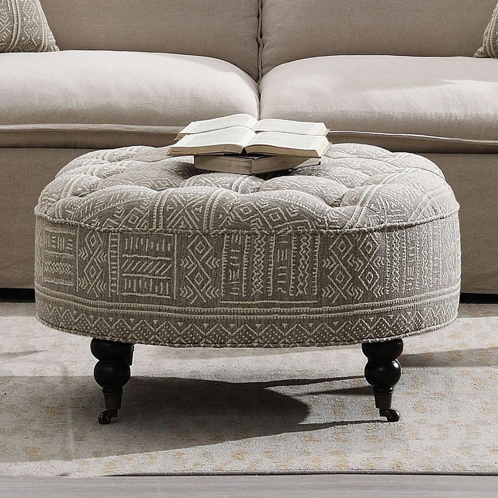 Upendo - Ottoman With Caster - Pattern Fabric - Urban Living Furniture (Los Angeles, CA)