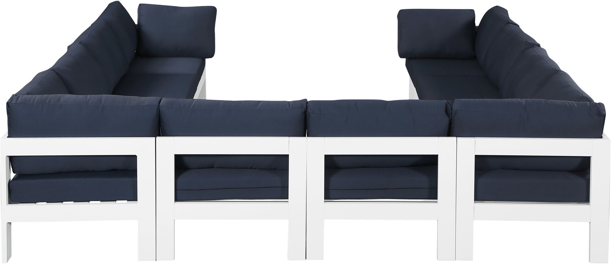 Nizuc - Outdoor Patio 10 Piece Modular Sectional With White Frame - Urban Living Furniture (Los Angeles, CA)