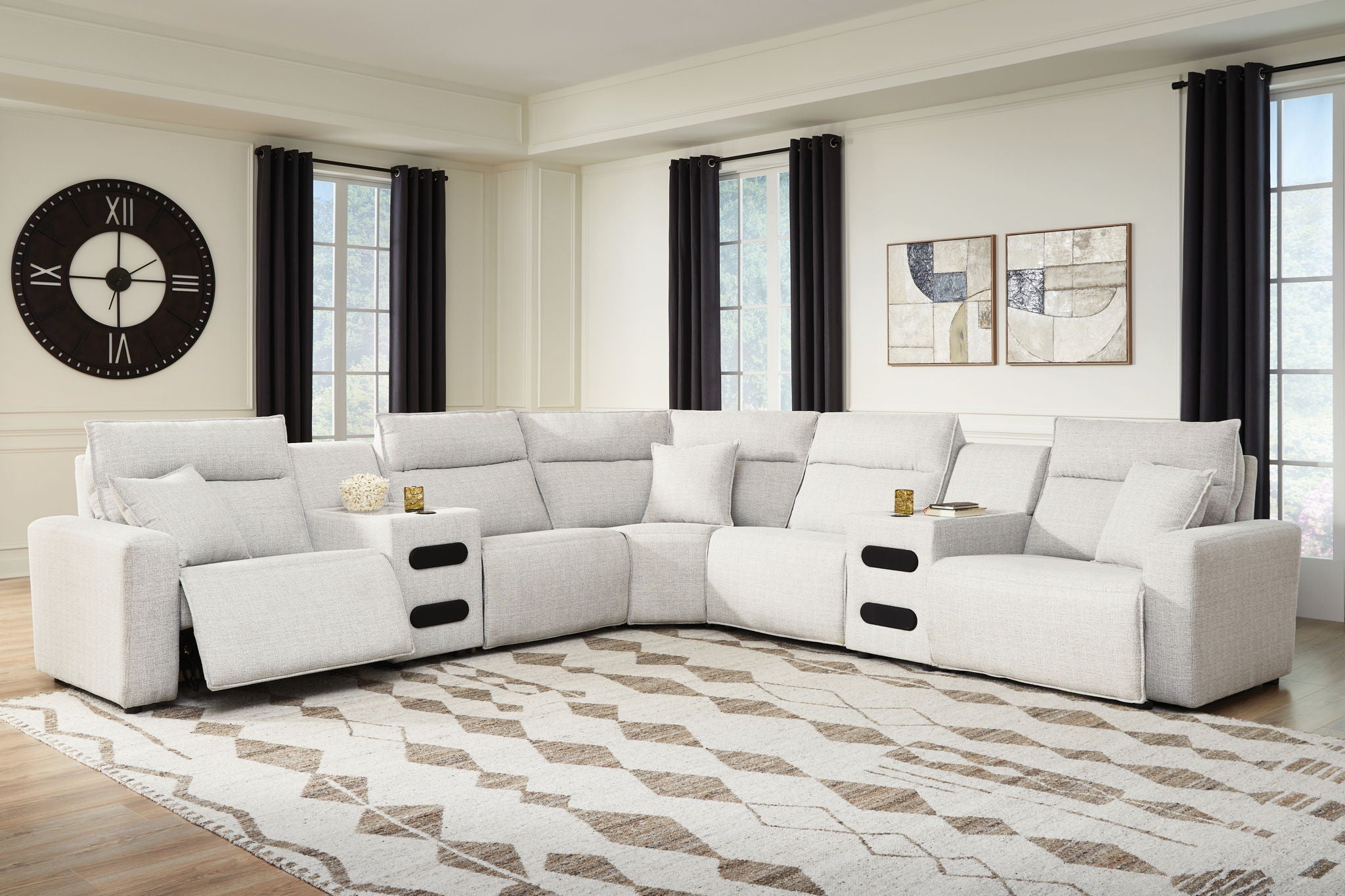 Modmax II - Reclining Sectional - Stone - Urban Living Furniture (Los Angeles, CA)