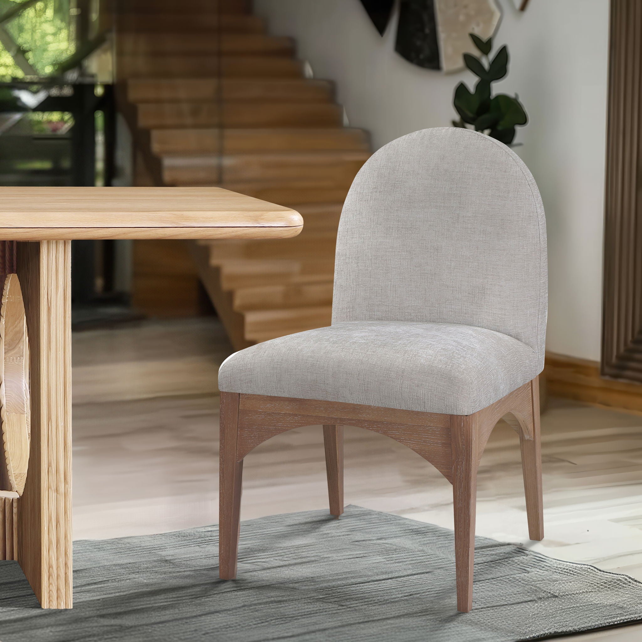 Waldorf - Chenille Dining Side Chair With Natural Legs - Urban Living Furniture (Los Angeles, CA)