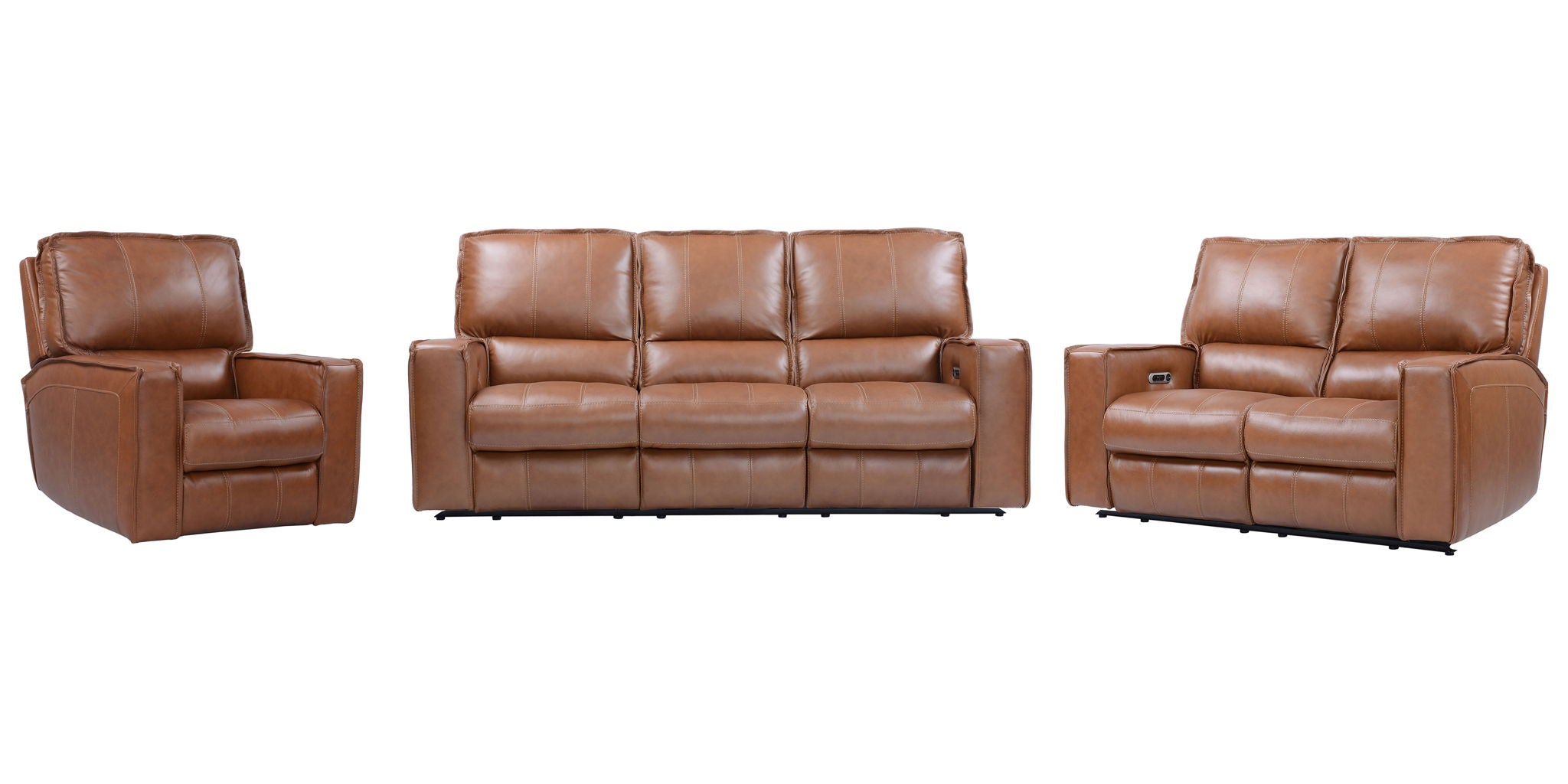 Rockford - Triple Power Reclining Reclining Sofa - Verona Saddle - Urban Living Furniture (Los Angeles, CA)