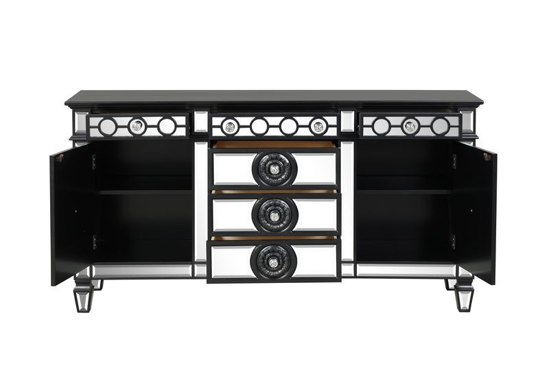 Varian II - Server - Mirrored & Black - Urban Living Furniture (Los Angeles, CA)