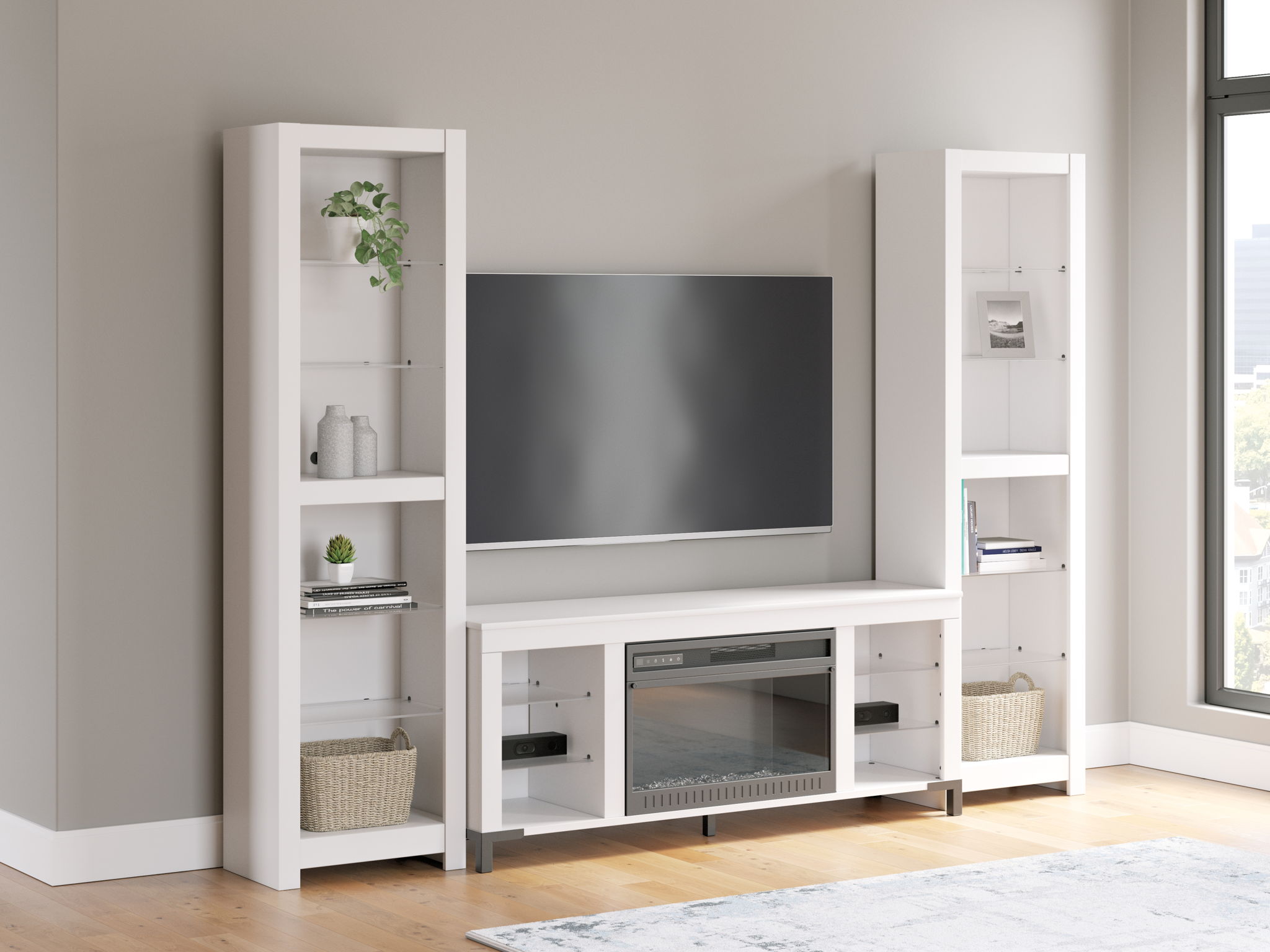 Brollevi - White - 3-Piece Entertainment Center - Urban Living Furniture (Los Angeles, CA)