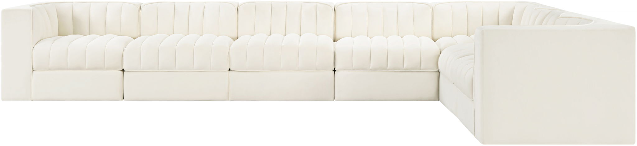 Rummi - Velvet Performance Fabric Upholstered 7 Piece Modular Sectional (With 3 Corner Chairs) - Urban Living Furniture (Los Angeles, CA)