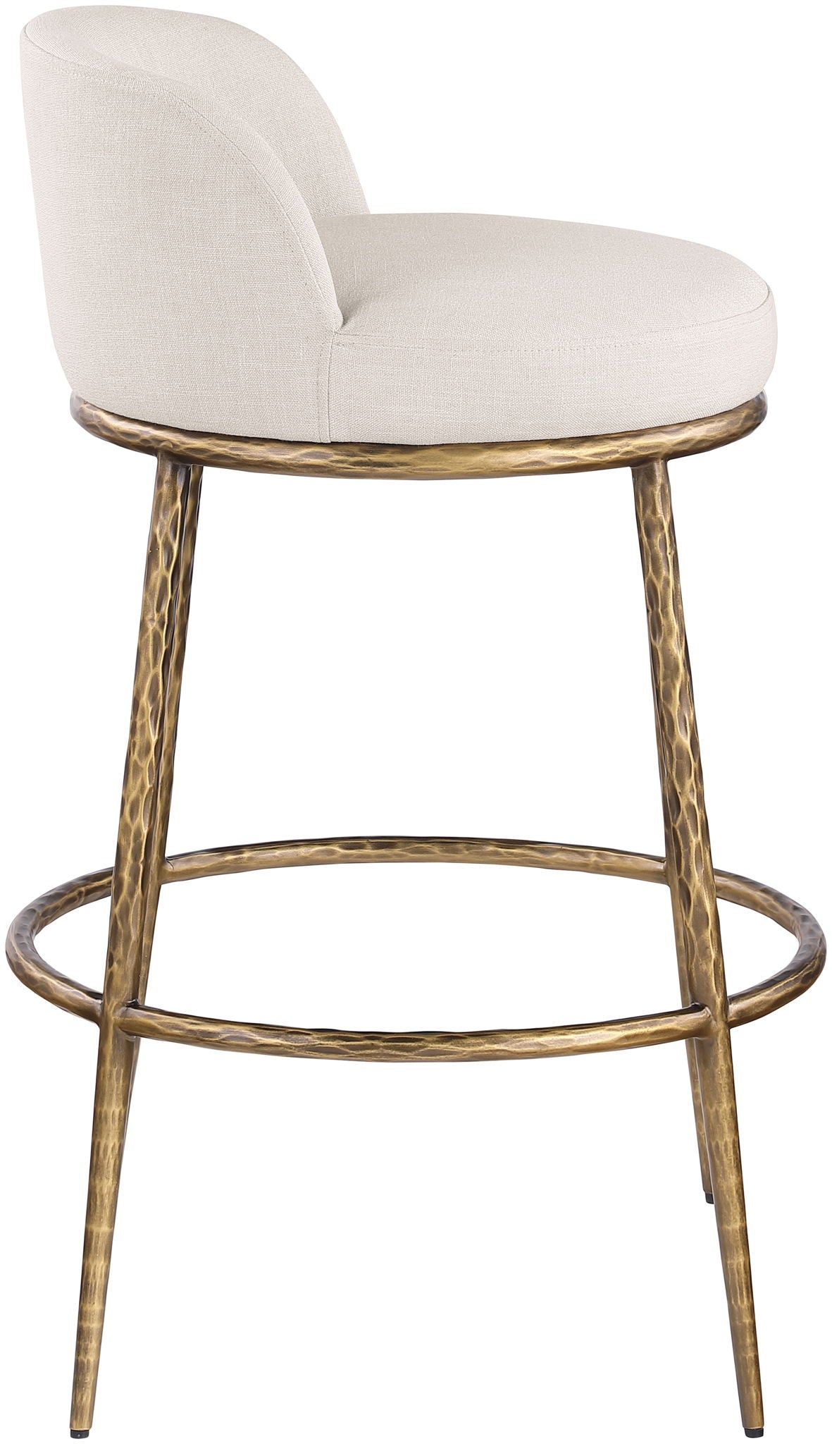 Ferro - Performance Fabric Upholstered Bar Stool - Antique Brass - Urban Living Furniture (Los Angeles, CA)