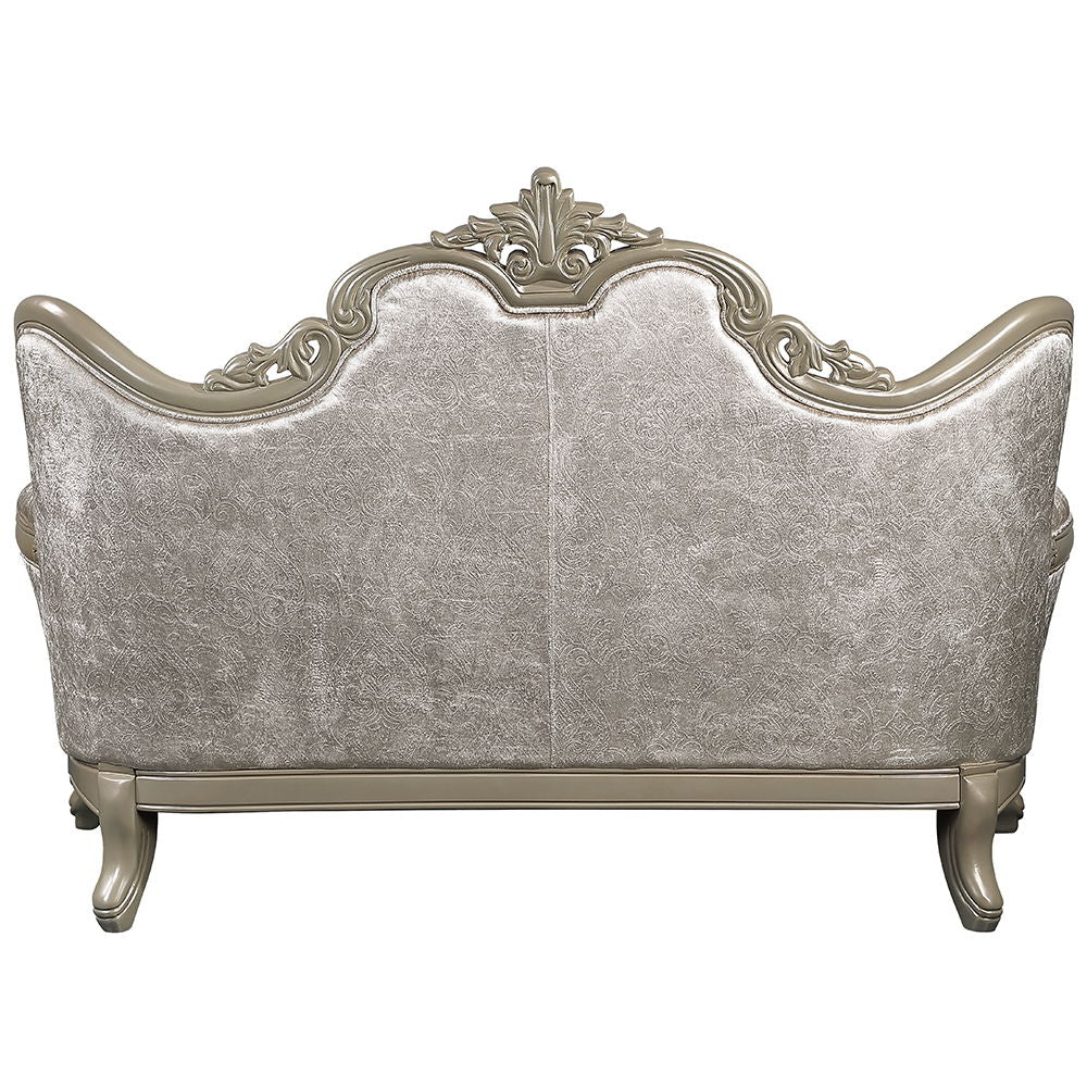 Libertee - Loveseat With 3 Pillows - Beige Fabric & Champagne - Urban Living Furniture (Los Angeles, CA)