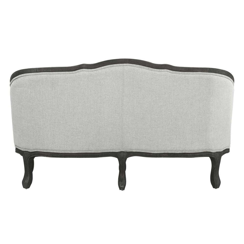 Samael - Loveseat With 2 Pillows - Gray Linen & Dark Brown - Urban Living Furniture (Los Angeles, CA)
