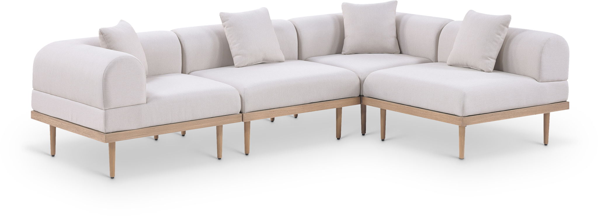 Laguna - 4 Piece 106.5" Upholstered Outdoor Patio Modular Sectional - Urban Living Furniture (Los Angeles, CA)